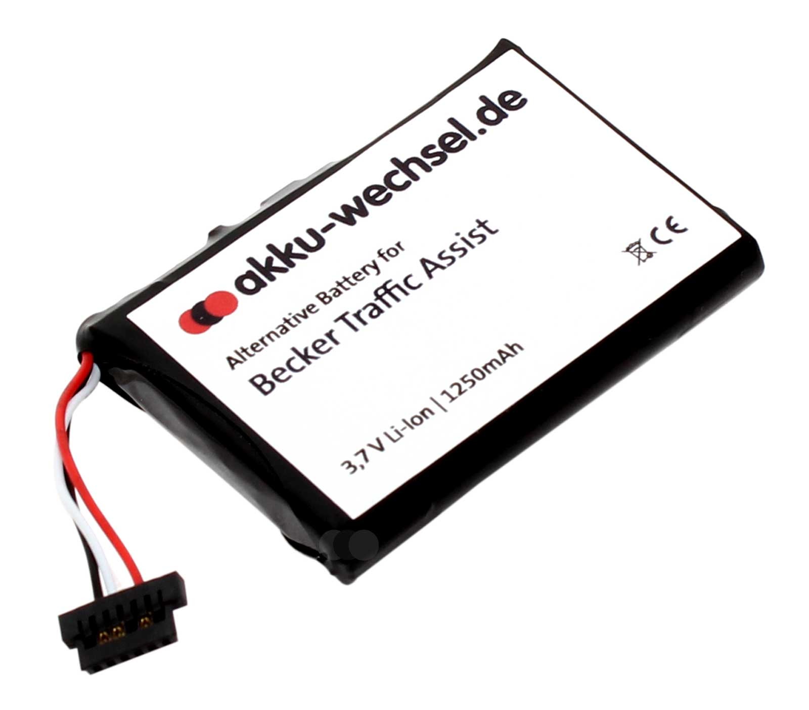 Akku für Becker Traffic Assist Z215 GPS Navigationsgerät, 3,7V, 1250mAh