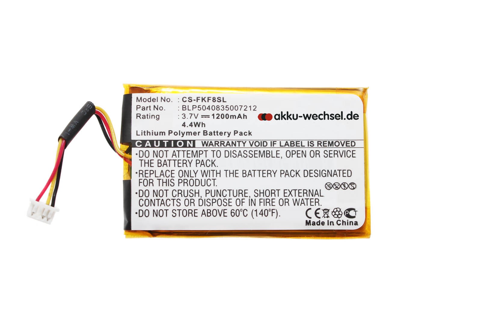 Akku passend für Falk F-Serie - F3, F5, F6, F8, F10, F12 - 4 poliger Stecker