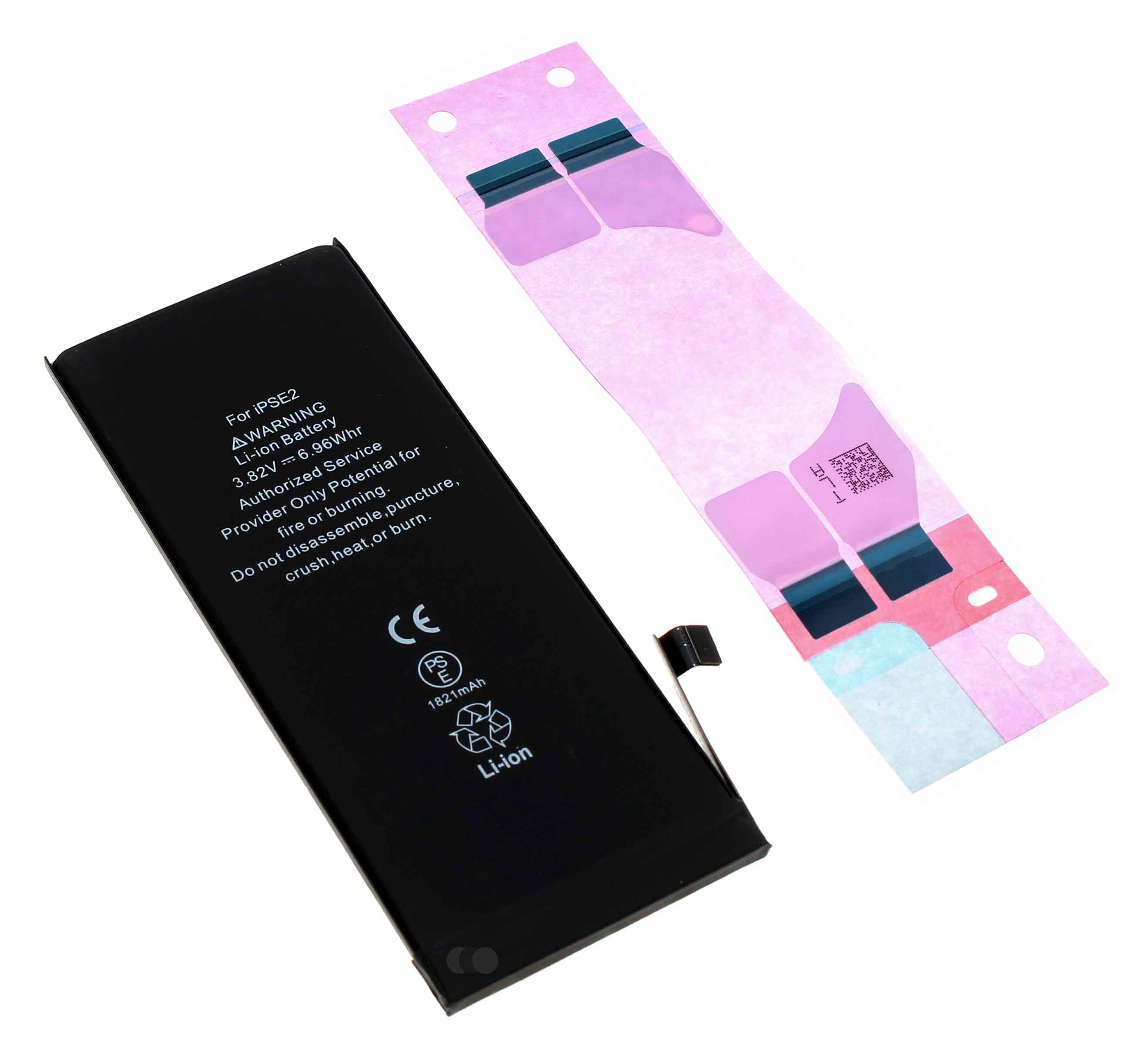 Akku für Apple iPhone SE 2. Generation (2020) A2275, A2296, A2298 Handy ersetzt 616-00361 A2312, 3,82V, 1821mAh