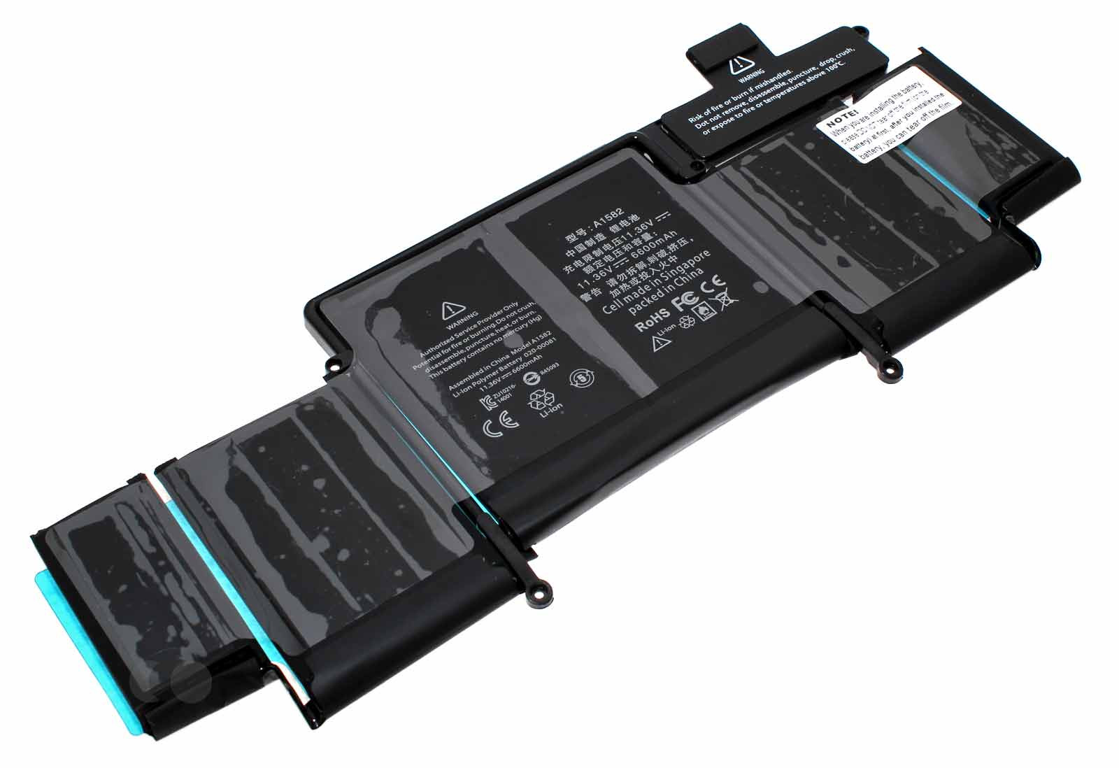 Akku für Apple MacBook Pro 13" A1502 (2015) Laptop, ersetzt A1582, 11,36V, 6600mAh