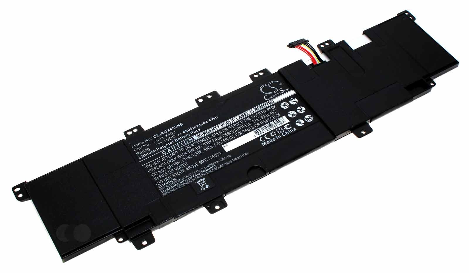 Akku für Asus VivoBook S400C, S400, S300, AR5B225, ersetzt C31-X402, 11,1V, 4000mAh