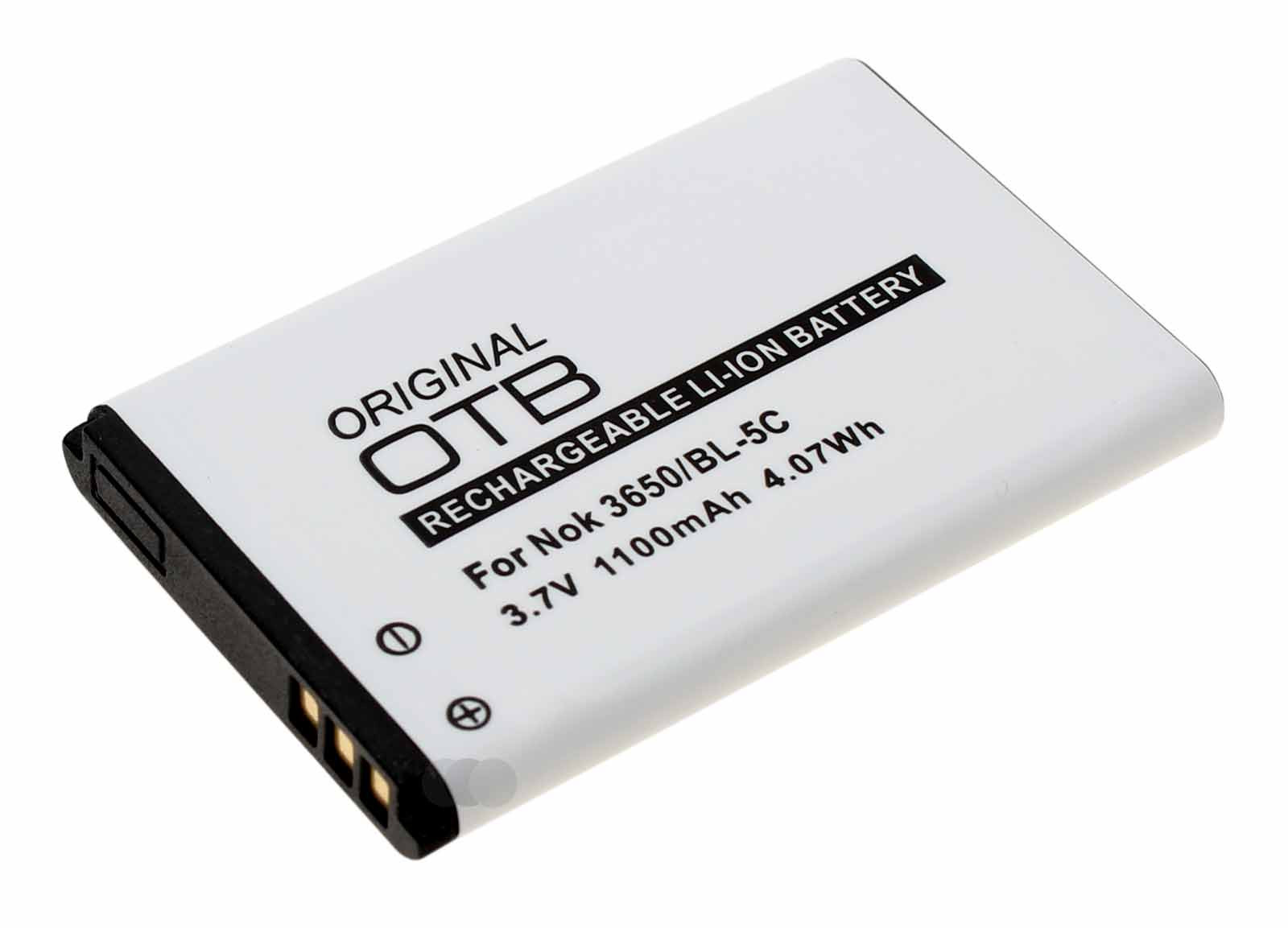 Akku für AVM FRITZ!Fon C6, Nokia 6600, Avent SCD610 u.a., ersetzt A051, BL-5C, 1ICP06/35/54 u.a., 3,7V, 1100mAh