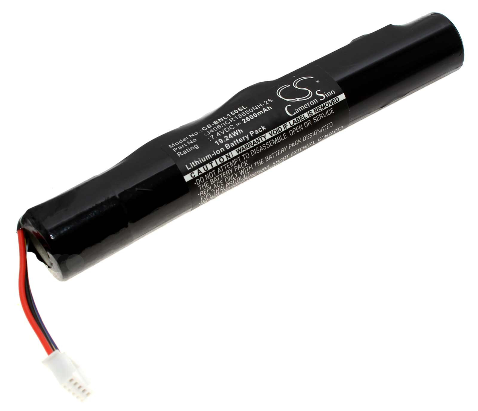 Akku für Bang & Olufsen BeoLit 15, BeoLit 17, BeoPlay A2, BeoPlay A2 Active, ersetzt J406/ICR18650NH-2S, 7,4V, 2600mAh