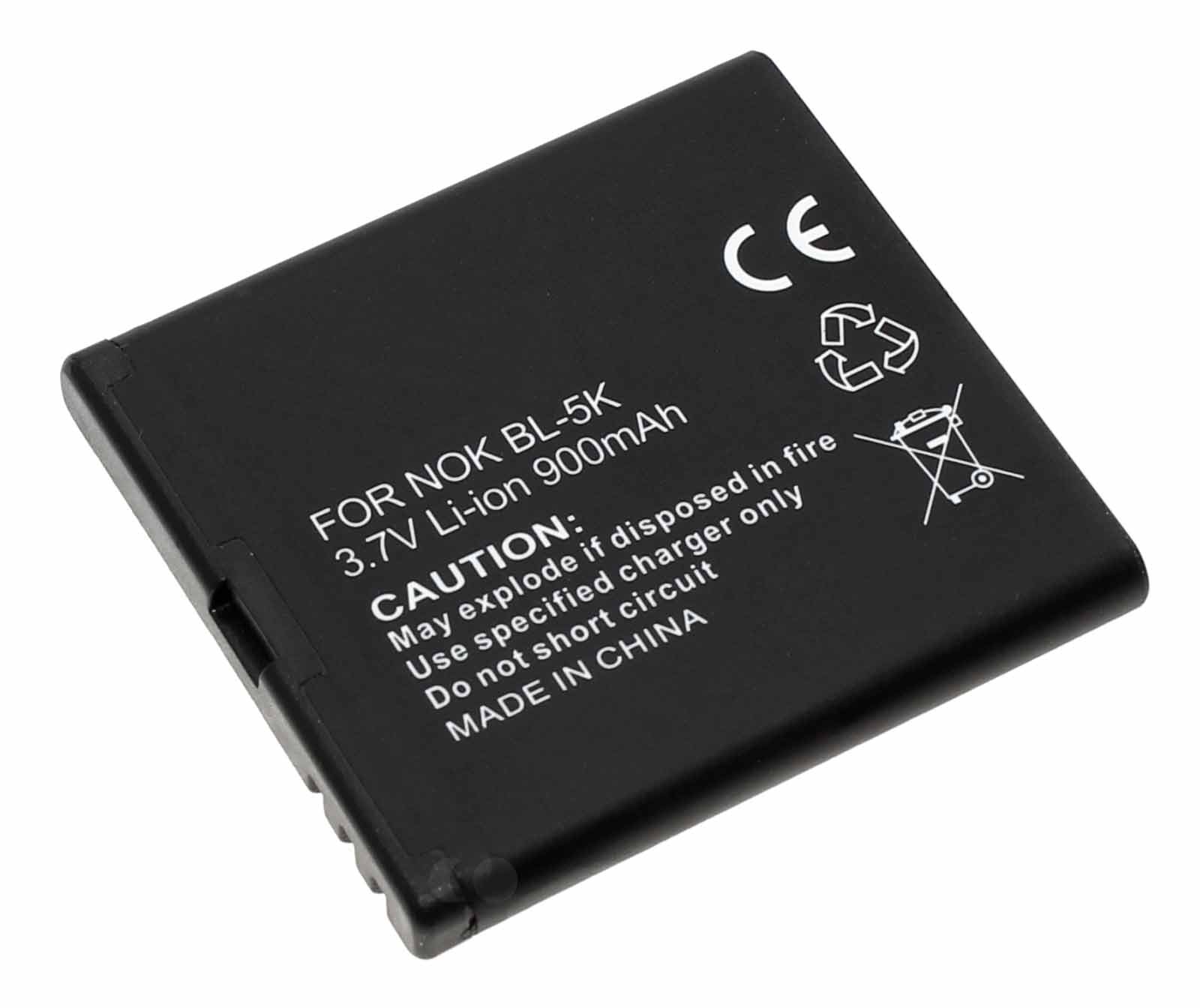 Akku für Bea-Fon SL470, SL570, SL670, SL670A, Nokia C7, N85, N86, T7, X7 Handy, ersetzt BL-5K, 3,7V, 900mAh