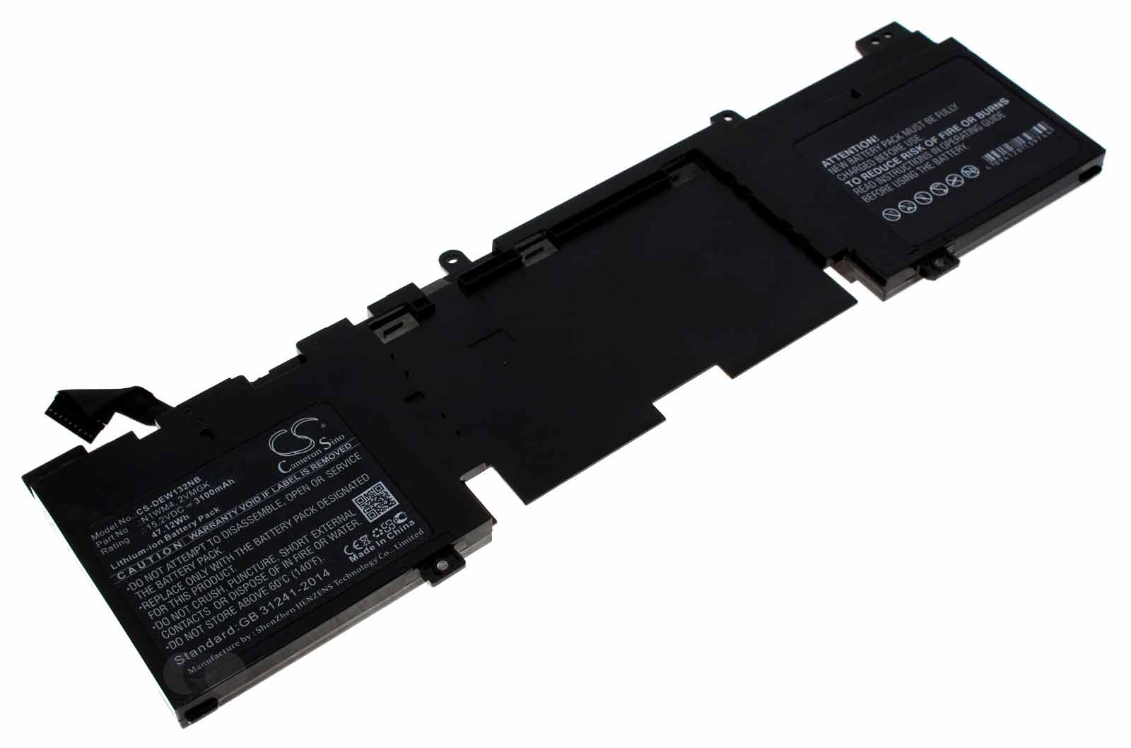 Akku für DELL Alienware 13 R2 AW13R2-1678SLV Notebook, ersetzt 257V0, 2VMGK 3V806, N1WM4, 15,2V, 3100mAh
