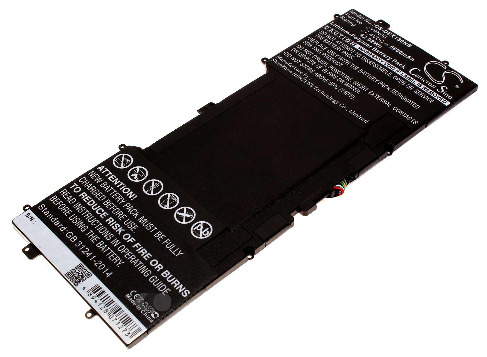 Akku für Dell XPS 12 9Q33, XPS 13 9333, XPS 13-L321X, XPS 13-L322X, ersetzt 489XN, C4K9V, PKH18, Y9N00, 7,4V, 5800mAh