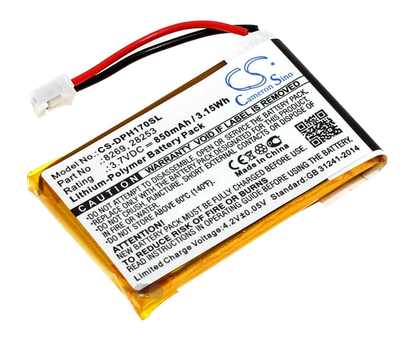 Akku für Funk-Türsprechanlage Marmitek DoorPhone 170, 210, ersetzt 28253, 08269, 3,7V, 850mAh