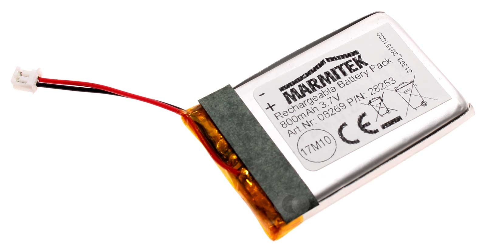 Original Marmitek VDP210BP (08269) Akku für das Handteil, Handset der Funk-Türsprechanlage Marmitek DoorPhone 170 und 210, mit 3,7 Volt und 800mAh Kapazität