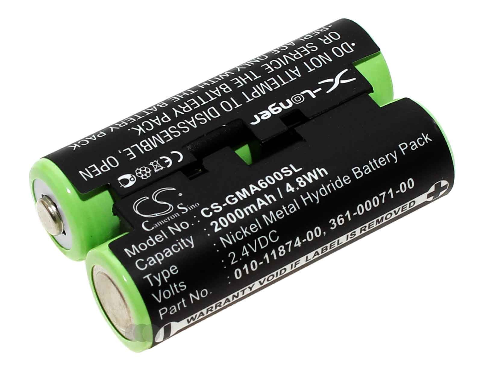 Akku für Garmin Astro 320 GPSMap 64 Oregon 600 Striker 4, ersetzt 010-11874-00, 361-00071-00, 2,4V, 2000mAh