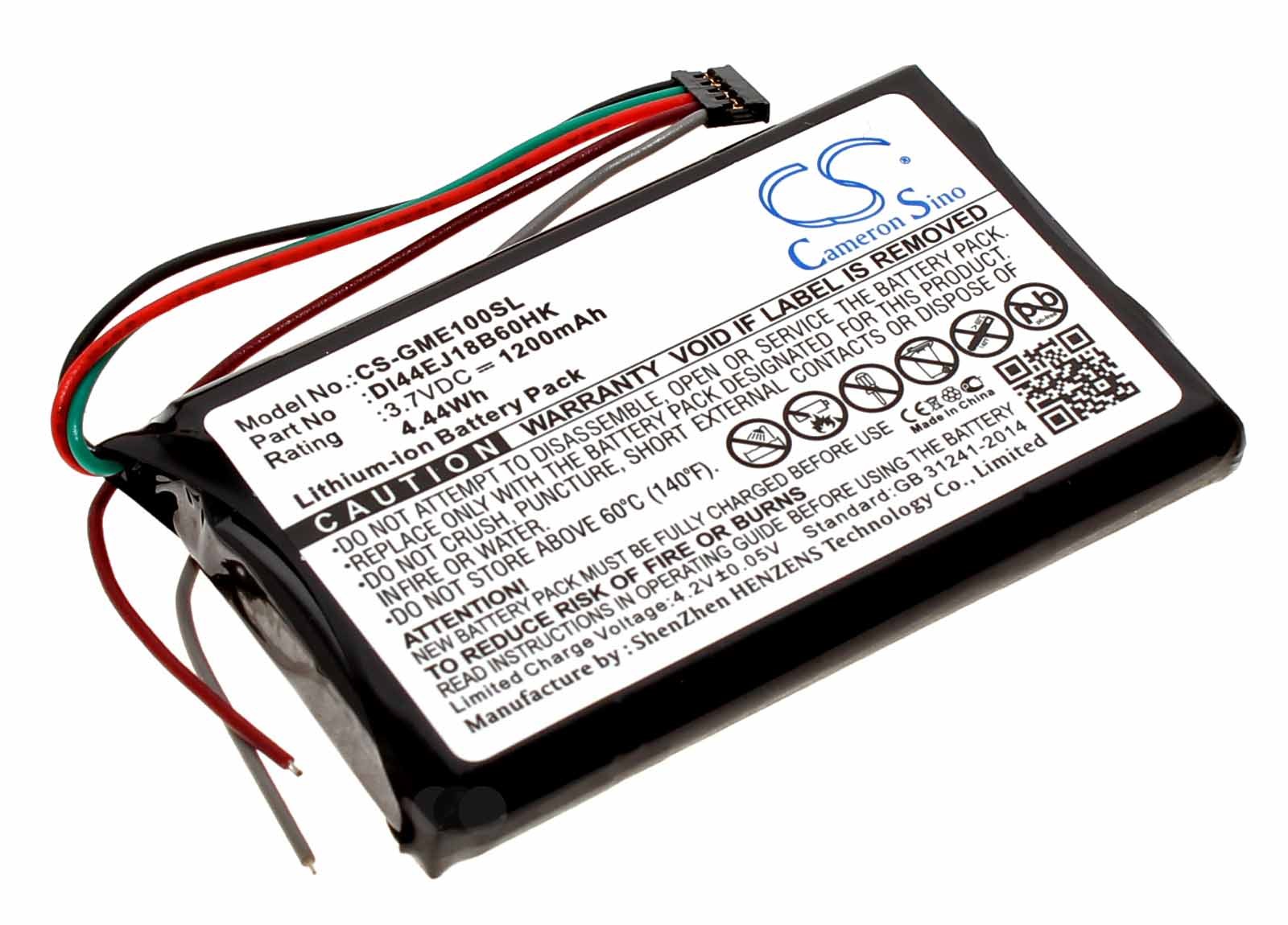 Alternativer Lithium-Ionen Akku für Garmin Edge 1000 (010-01161-00) GPS-Fahrradcomputer mit 3,7 Volt und 1200mAh Kapazität, ersetzt den original Akku DI44EJ18B60HK