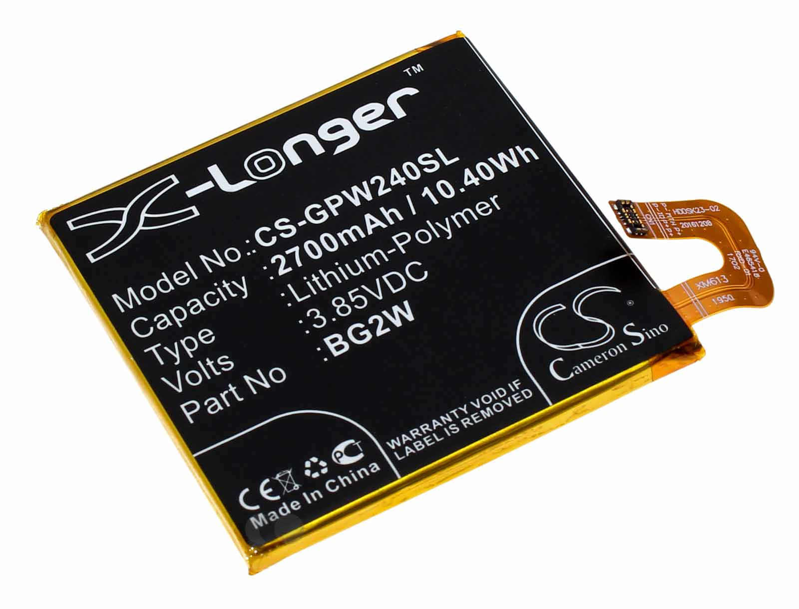 Alternativer Lithium-Polymer Akku, Ersatzakku für Google Pixel 2 und Google Pixel 2B Handy, Smartphone, Mobiltelefon mit 3,85 Volt und 2700mAh Kapazität