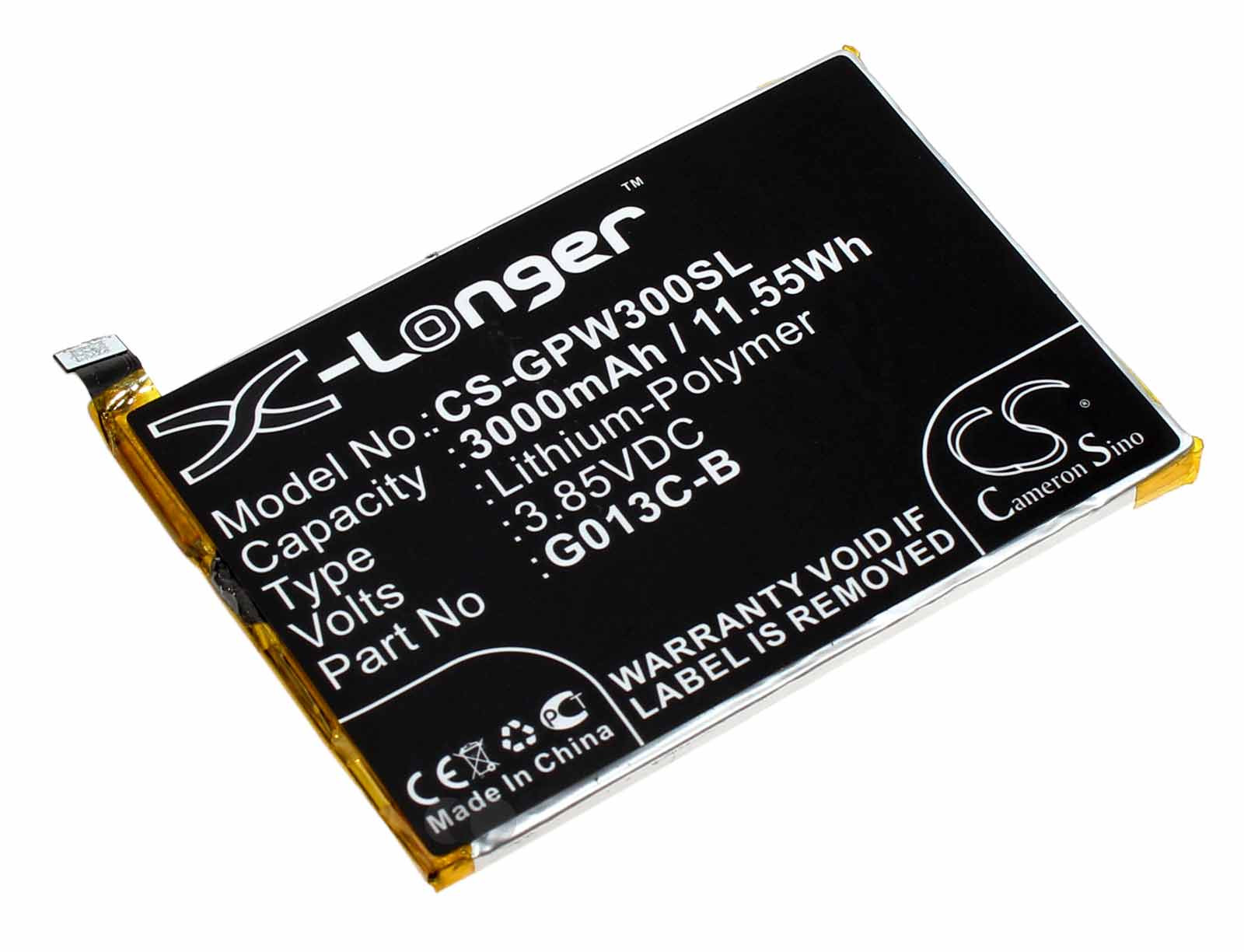 Akku für Google Pixel 3 XL G013C, ersetzt G013C-B, 823-00086-01, 3,85V, 3000mAh