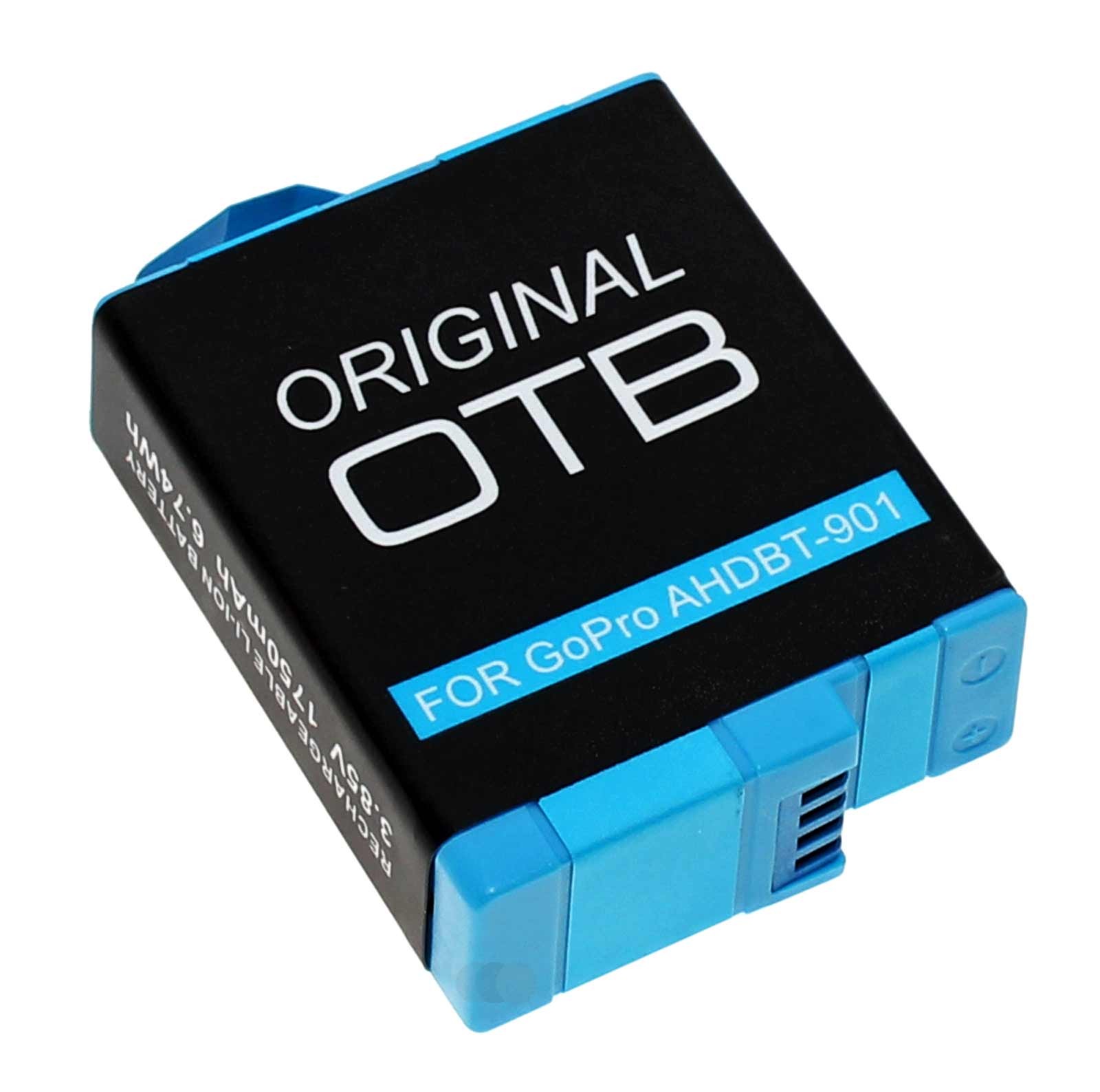 Alternativer Lithium-Ionen Akku für GoPro Hero9 Black / Hero 9 Black Actioncam mit 3,85 Volt Spannung und 1750mAh Kapazität, ersetzt den original Akku ADBAT-001.