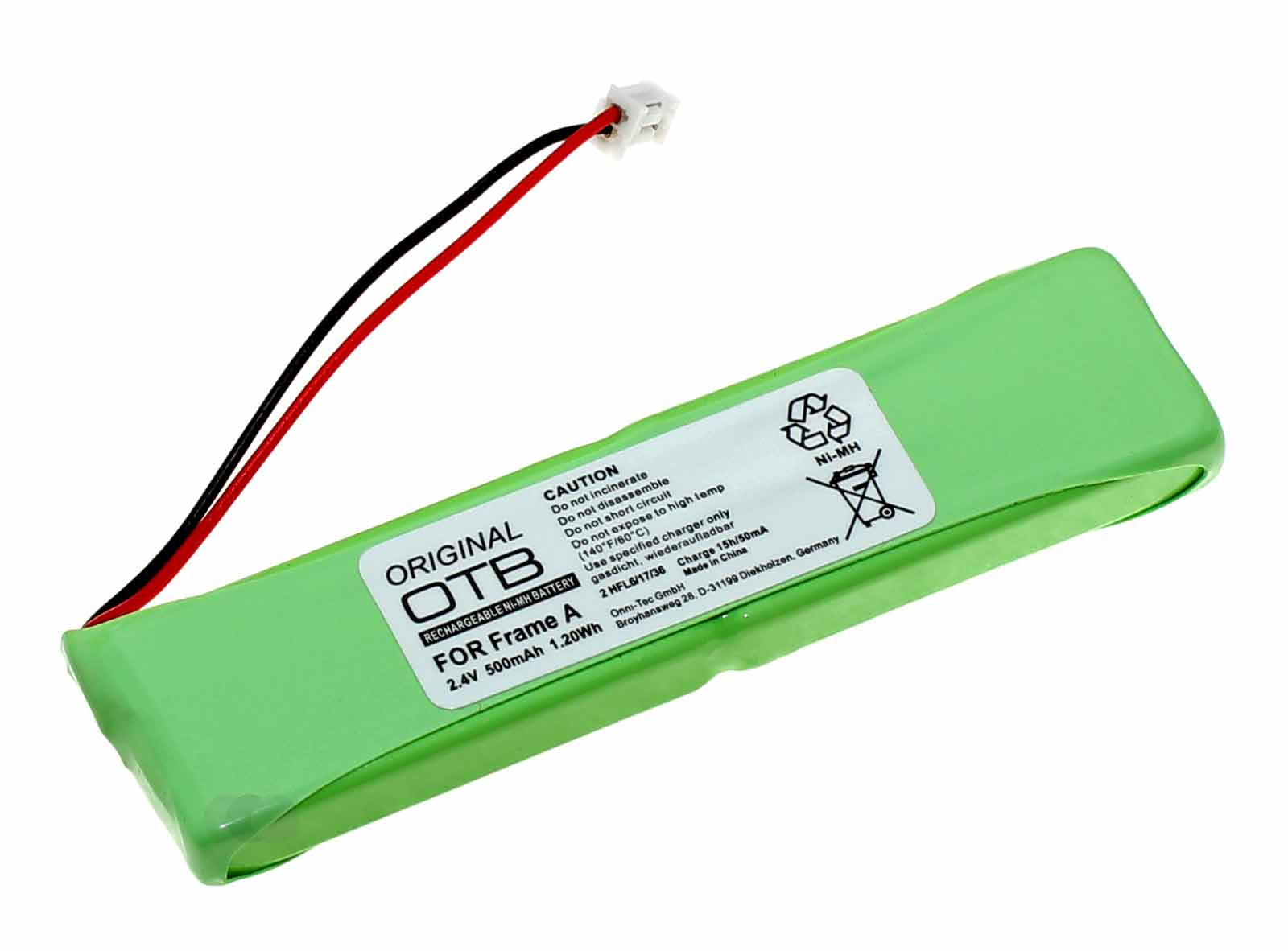 Akku für Grundig Frame A, iDect X3i, ersetzt 2SN-3/5F60H-H-JZ1, 2,4V, 500mAh