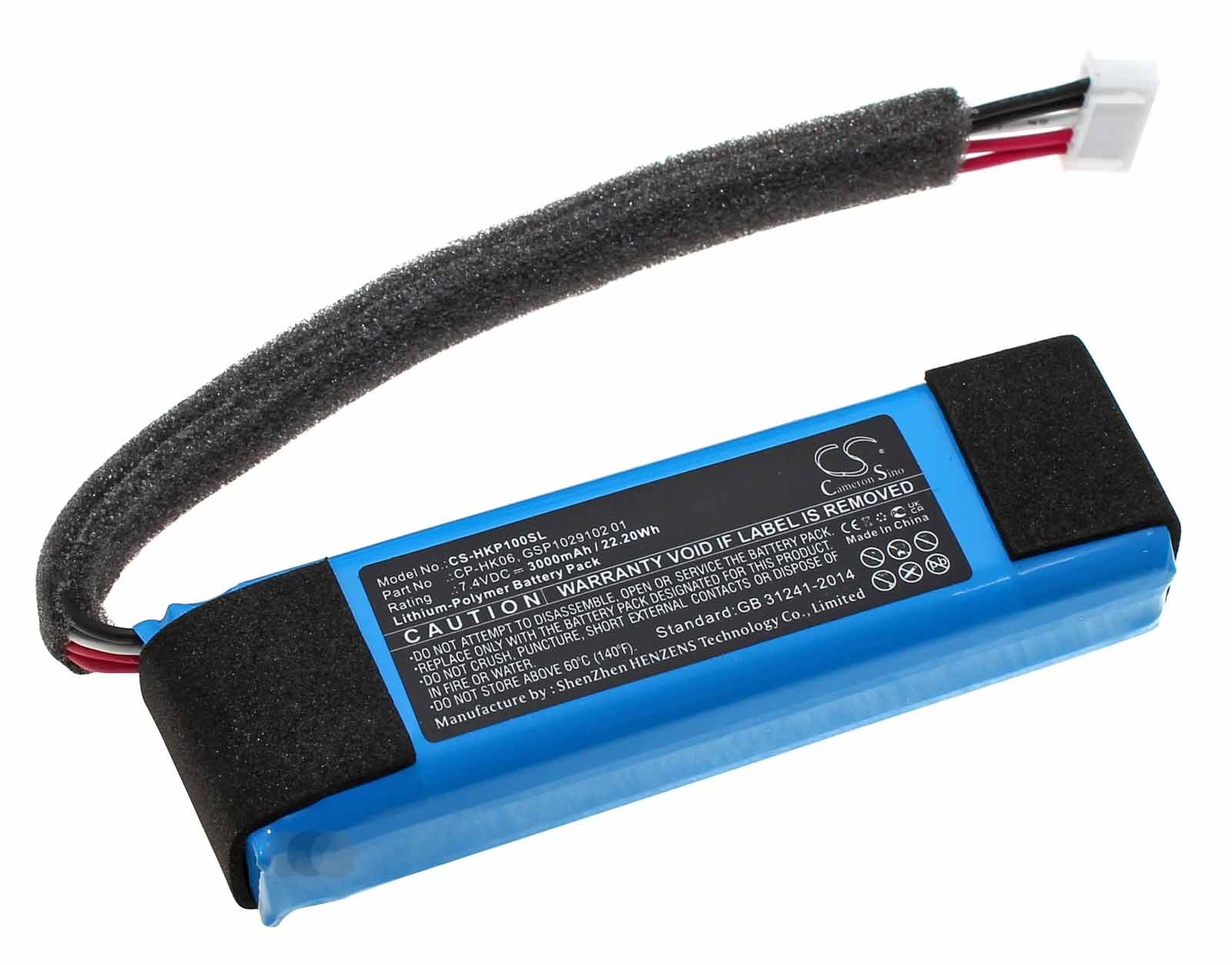 Akku für Harman/Kardon Go Play, Go Play Mini, GO+ Play, ersetzt CP-HK06, GSP1029102 01, 7,4V, 3000mAh