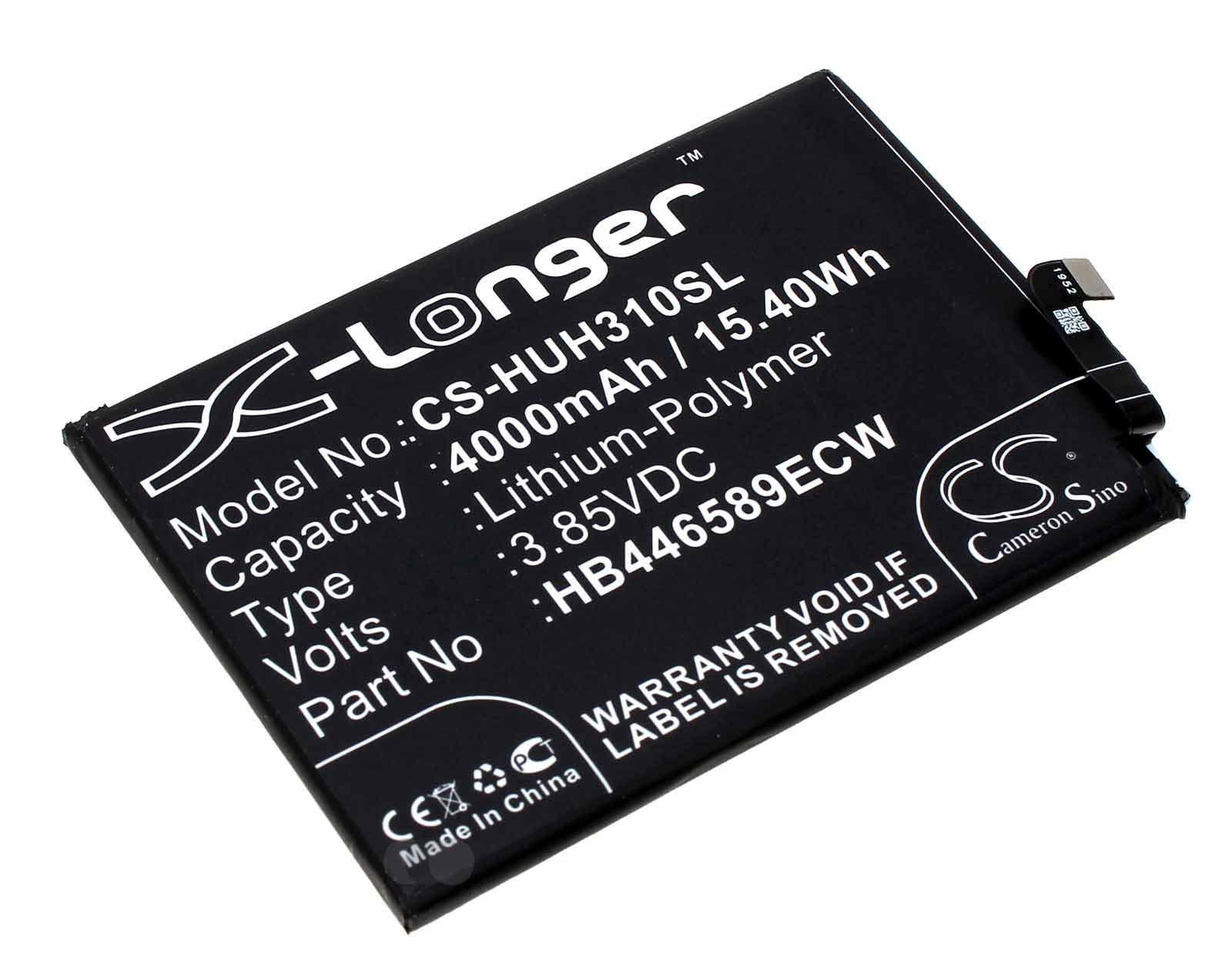 Akku für Honor View 30 Pro, 30 Pro 5G, OXF-AL10, OXF-AL10I, OXF-AN10, OXF-N29, ersetzt HB446589ECW, Li-Polymer, 3,85V, 4000mAh
