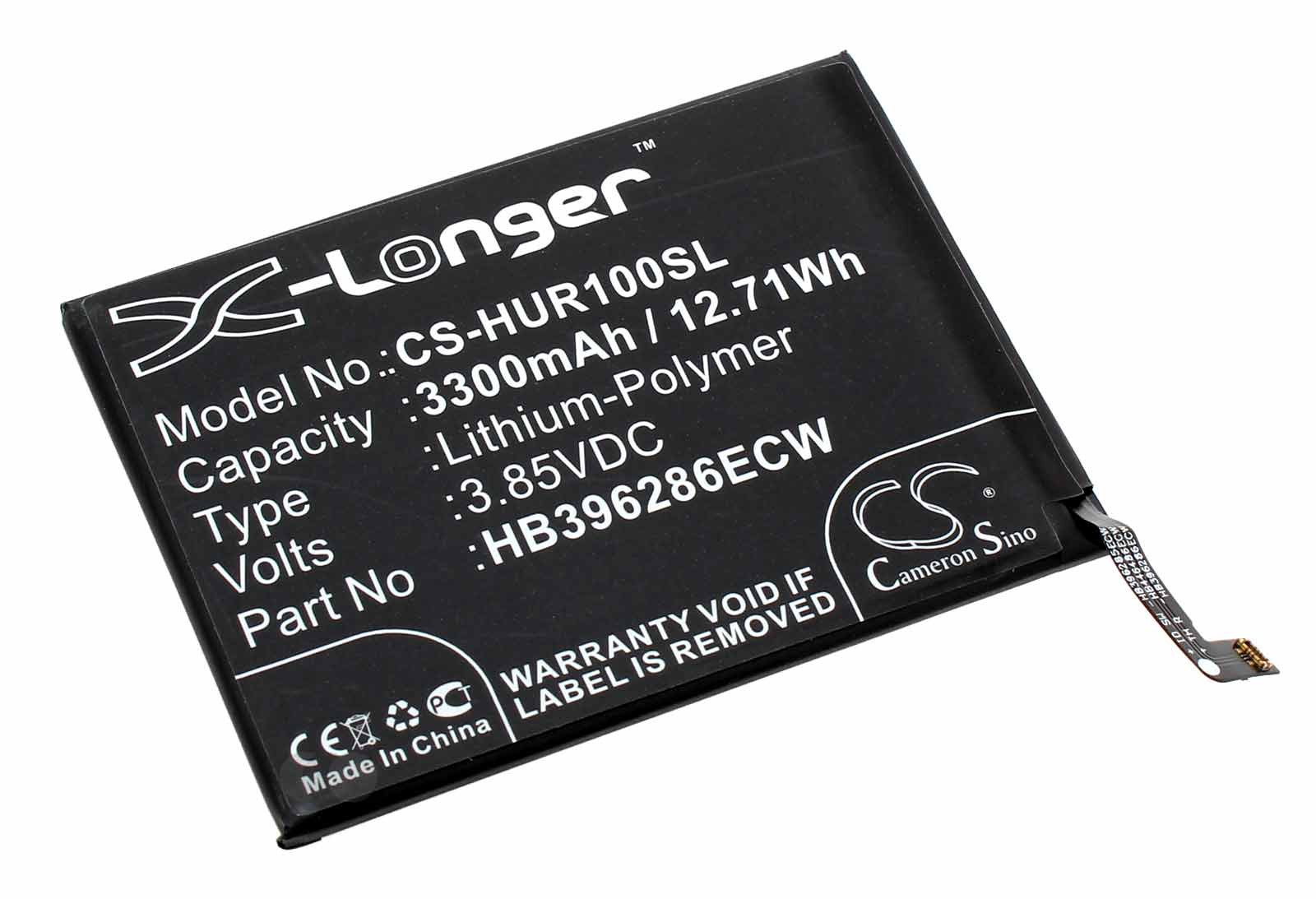 Akku für Huawei Honor 10 Lite, Enjoy 9S, P Smart 2019, ersetzt HB396286ECW, 3,85V, 3300mAh