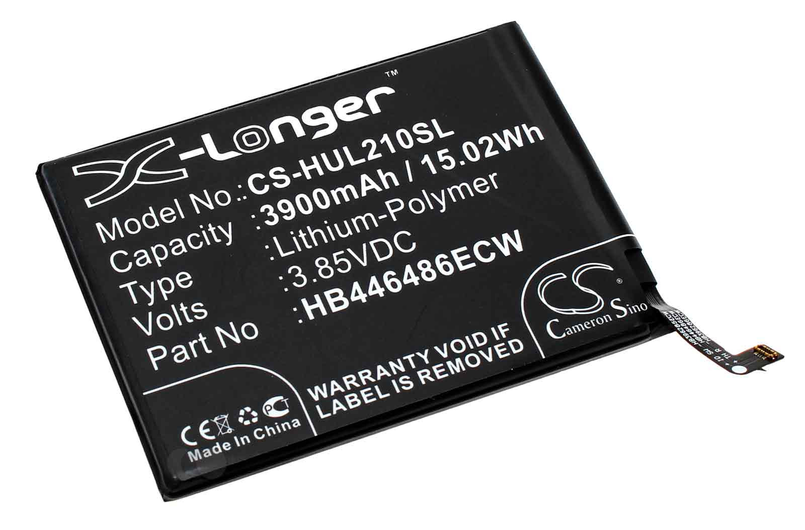 Akku für Huawei P Smart Z, Pro 2019, Y9s 2019, ersetzt HB446486ECW, 3,85V, 3900mAh