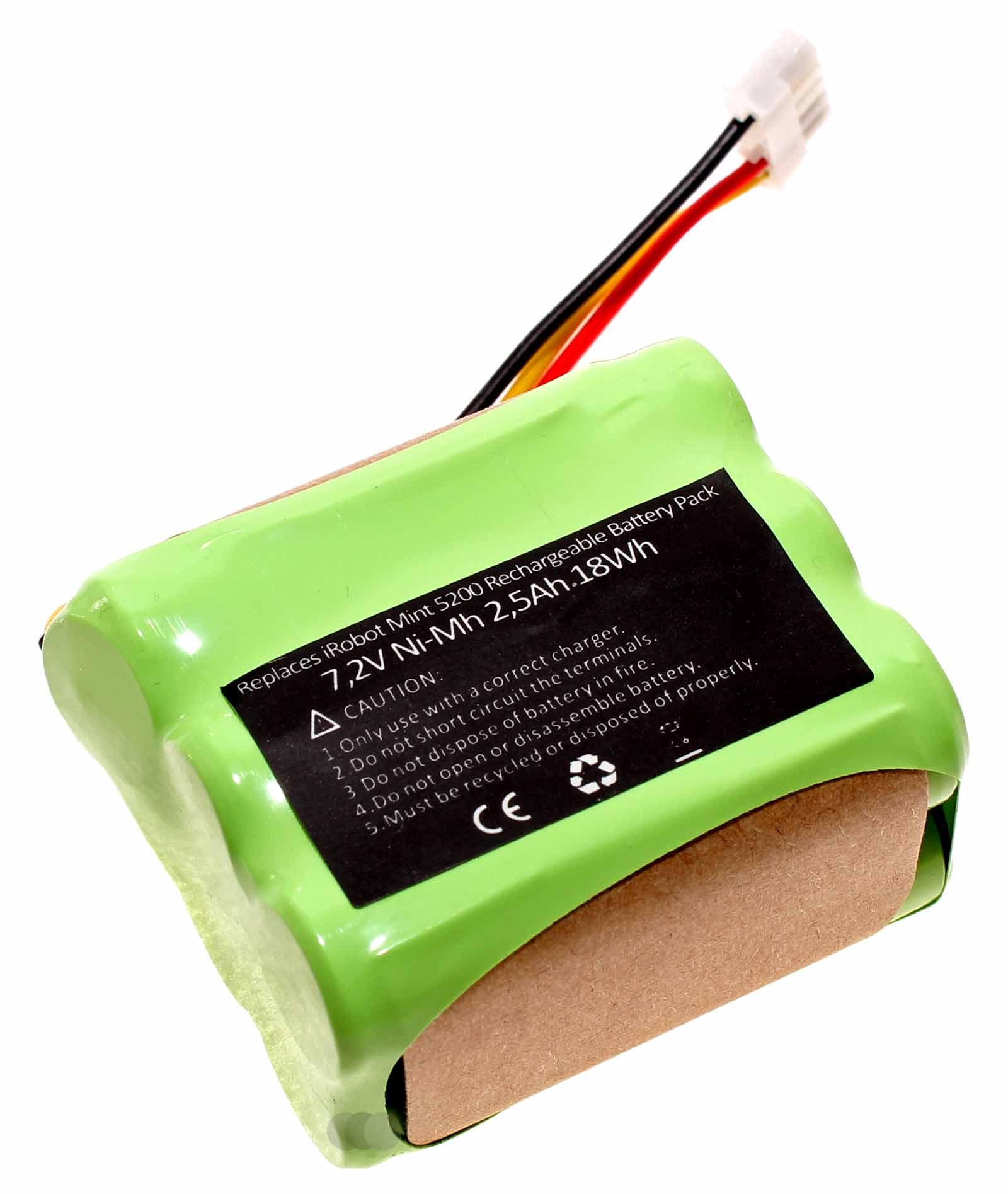 Akku für iRobot Braava 380, 390, Mint Plus 5200 Saugroboter, ersetzt 4409709, GPRHC202N026,| 7,2V, 2500mAh 