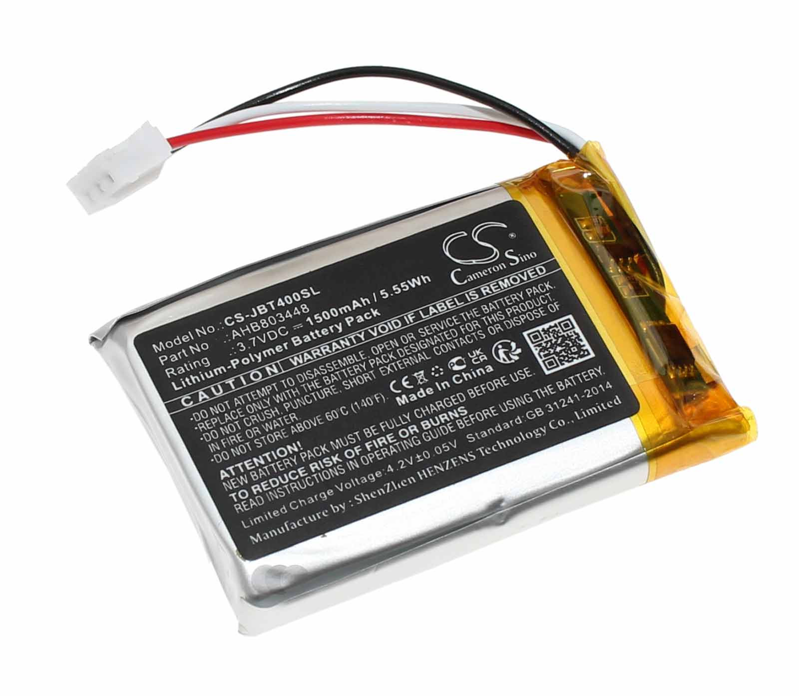 Akku für JBL Tuner 3, ersetzt AHB803448, 3,7V, 1500mAh