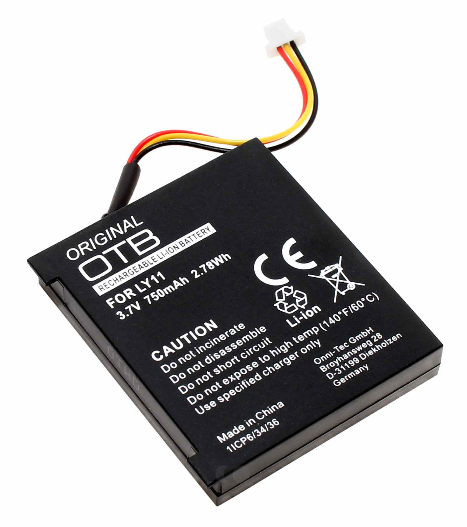 Akku für Logitech MX Revolution Baujahr 2008-2009, ersetzt L-LY11, 533-000018, F12440097, 3,7V, 750mAh