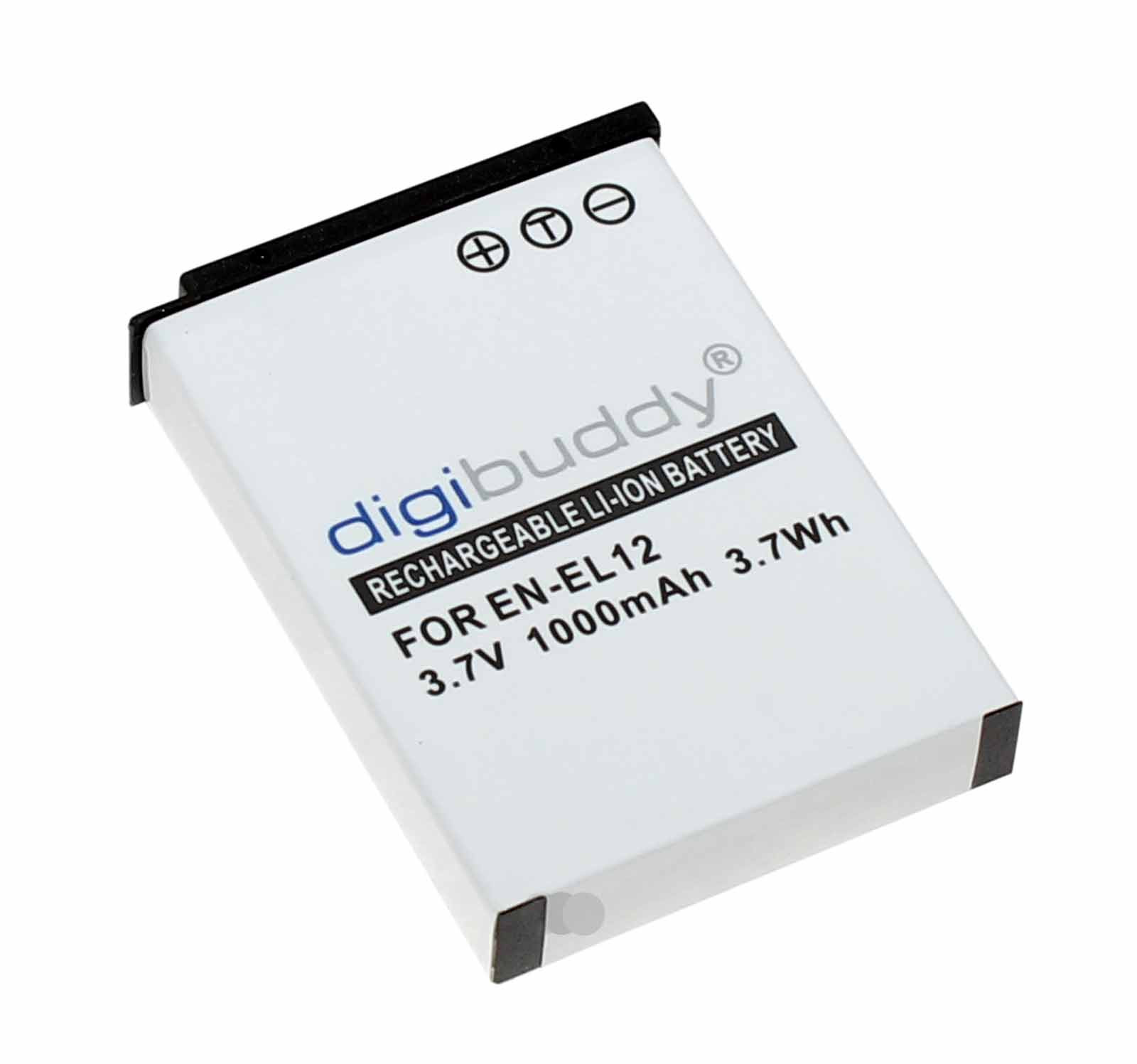 Akku für Nikon Coolpix A900, S640, S6400, S9600 u.a., ersetzt EN-EL12, 3,7V, 1000mAh