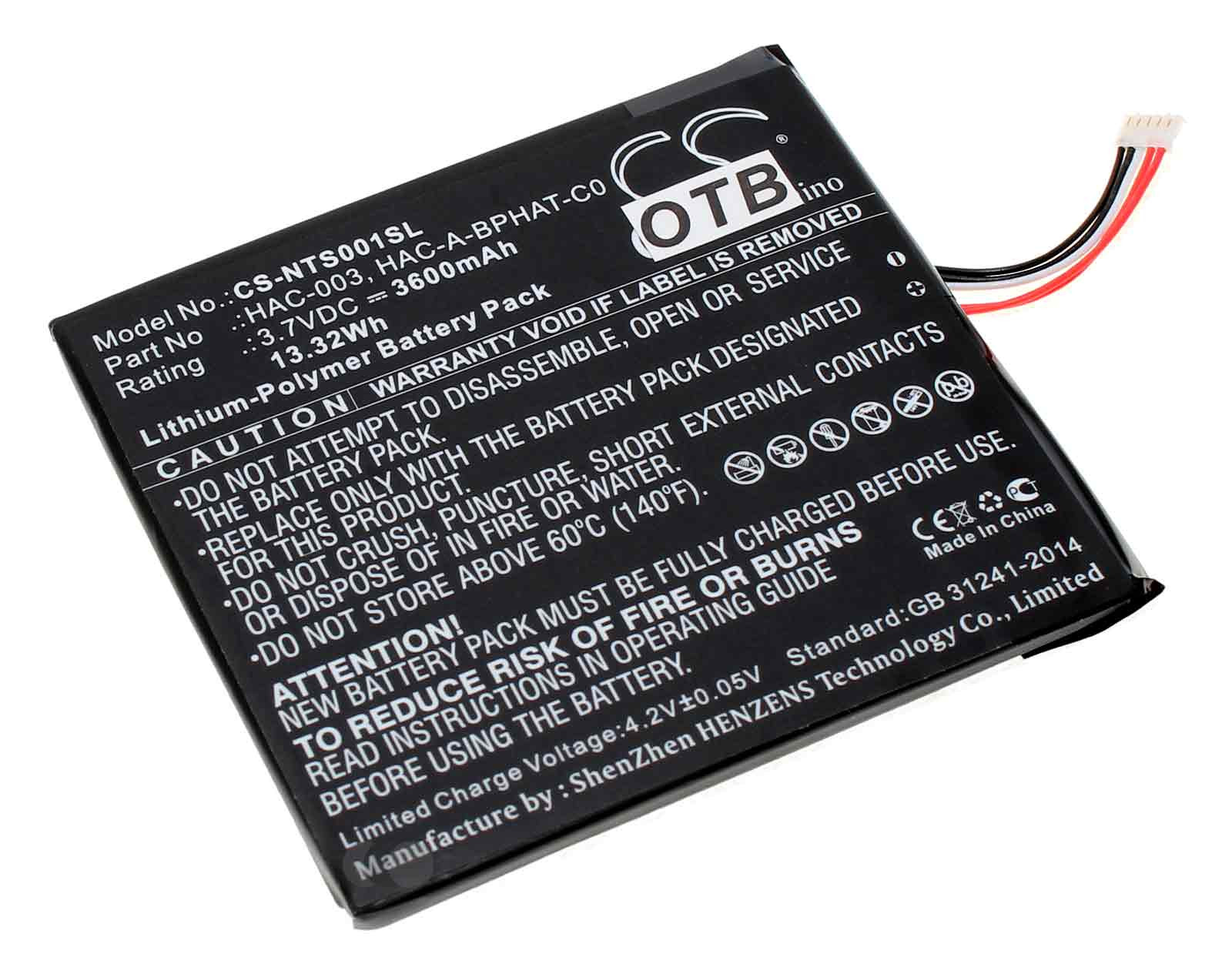 Akku für Nintendo Switch HAC-001, HAC-S-JP/EU-C0, ersetzt HAC-003, HAC-A-BPHAT-C0, 3,7V, 3600mAh