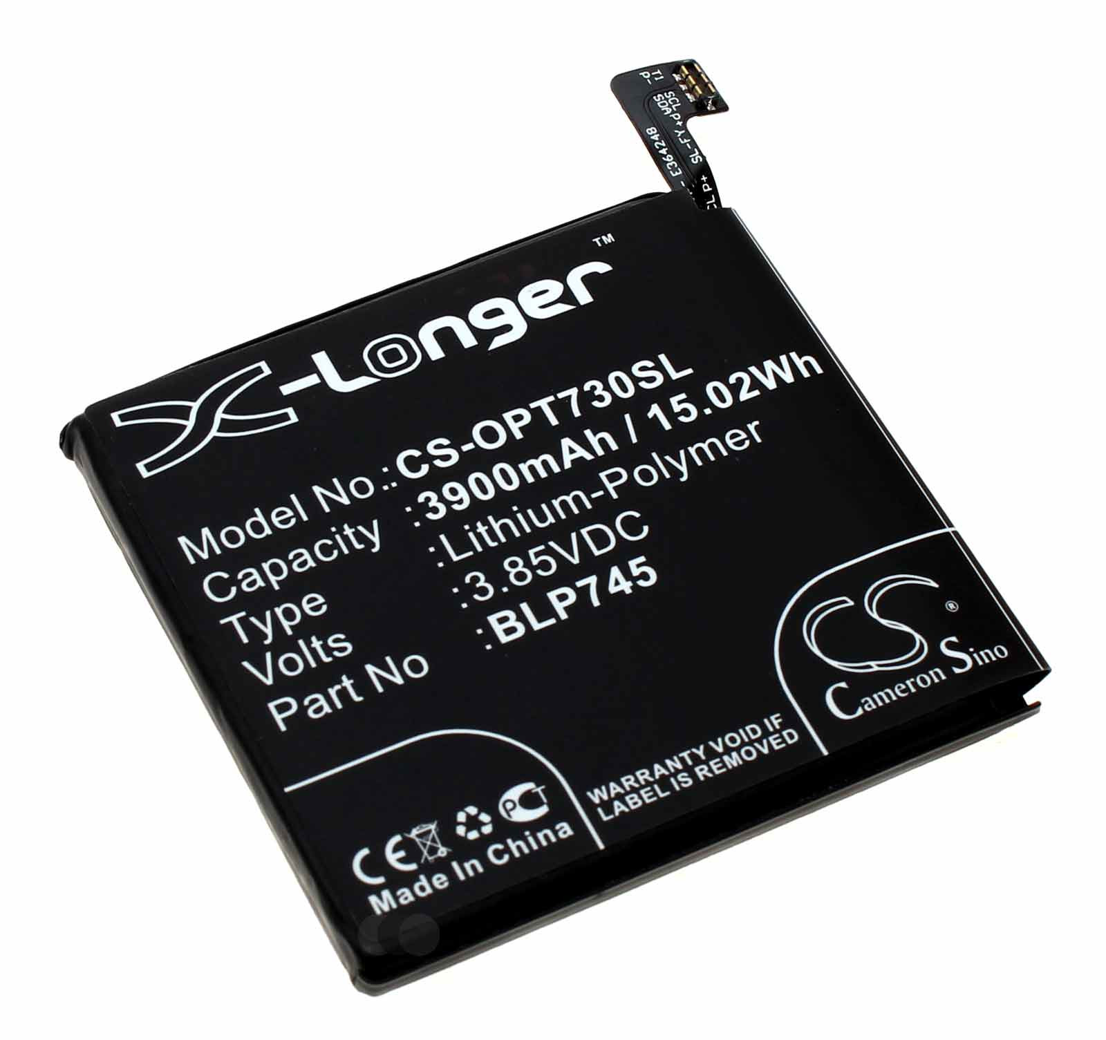 Akku für Oneplus 7T Pro (5G) HD1910, HD1911, HD1913, HD1925, ersetzt BLP745, 3,85V, 3900mAh