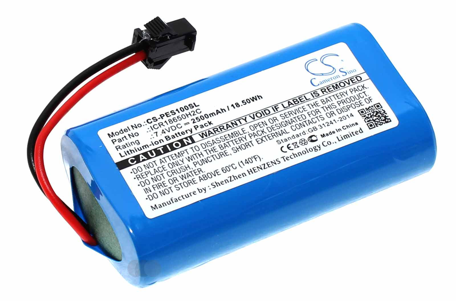 Akku für Peugeot Elis, ersetzt ICR18650H2C,  7,4V, 2500mAh