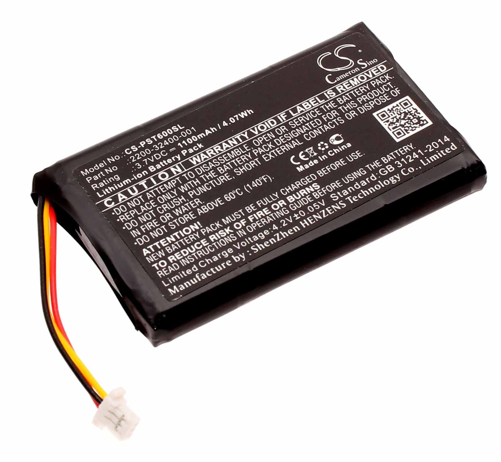 Alternativer Lithium-Ionen Akku für Polycom PWM-10T und Polycom QDX-6000 drahtloses Mikrofon mit 3,7 Volt und 1100mAh Kapazität, ersetzt den original Akku 2200-32400-001