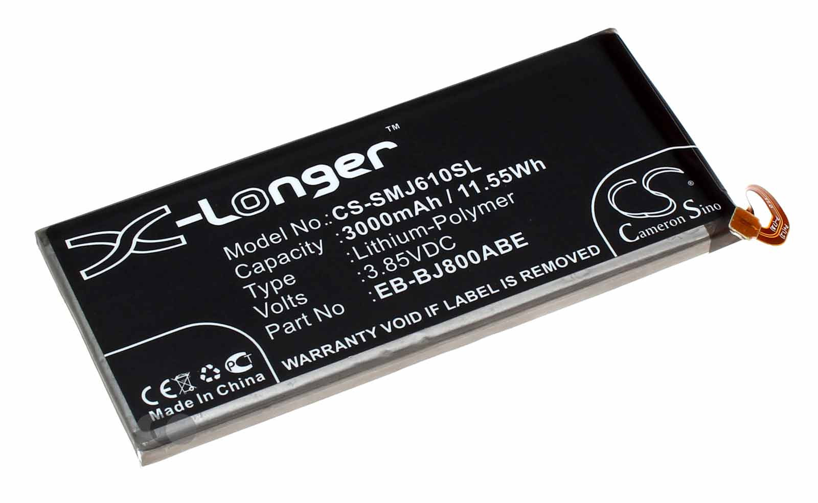 Akku für Samsung Galaxy A6 2018, Galaxy J6 2018 u.a., ersetzt EB-BJ800ABE, GH82-16479A, 3,85V, 3000mAh