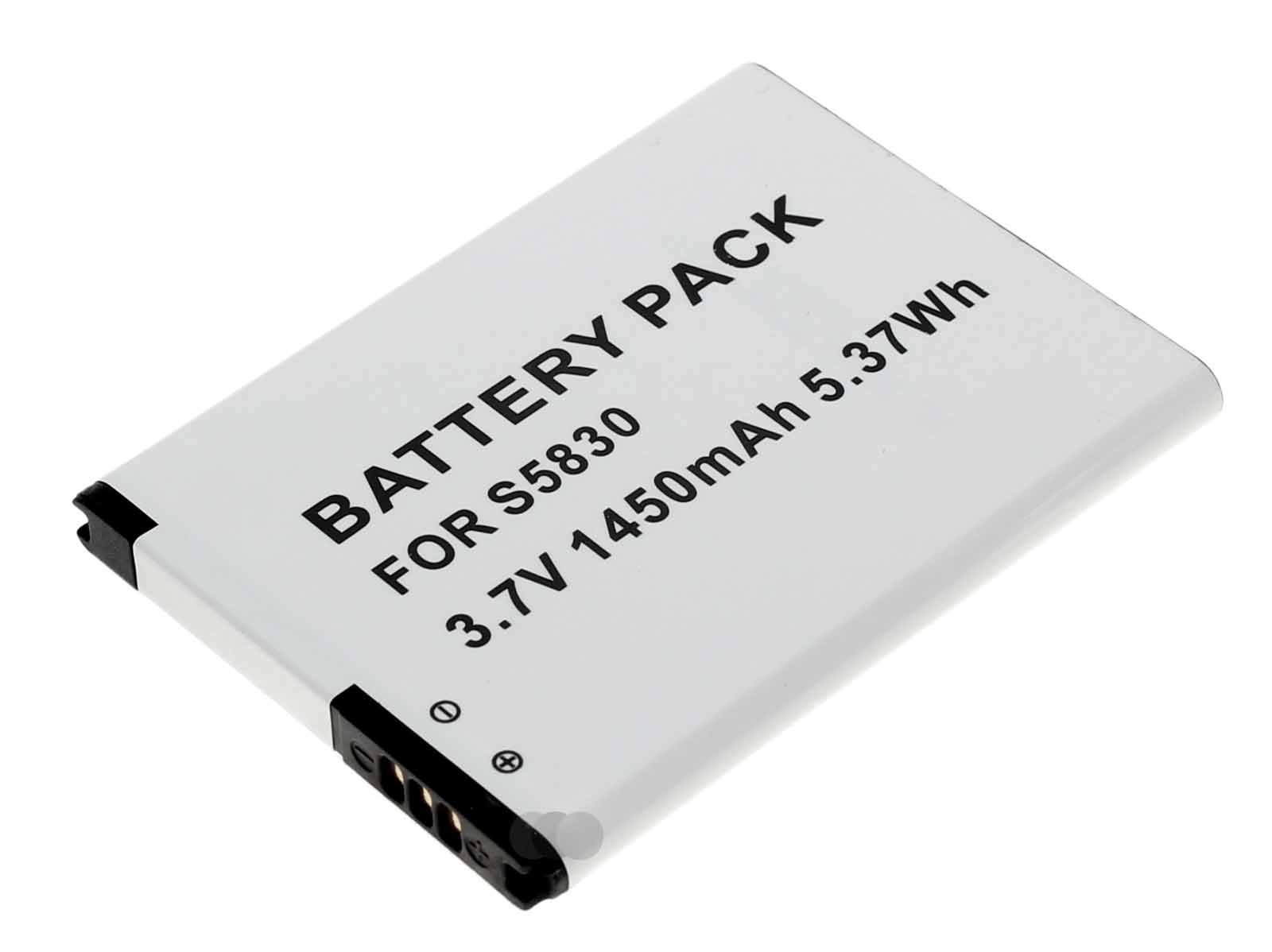 Akku für Samsung Galaxy Ace GT-S5830, Galaxy Gio GT-S5660, ersetzt GH43-03504C EB494358VU, 3,7V, 1450mAh