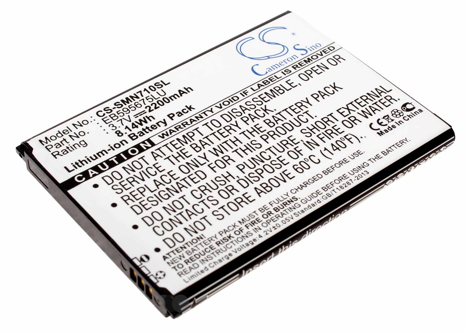 Alternativer Lithium-Ionen Akku für Samsung Galaxy Note 2 Handy, Smartphone, Mobiltelefon, mit 3,7 Volt und 2200mAh Kapazität. Ersetzt den original Akku EB595675LU, EB-L1J9LVD und GH43-03756A.