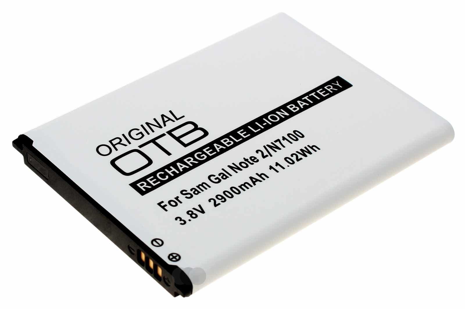 Akku für Samsung Galaxy Note 2 N7100 Handy, wie EB595675LUCSTD, 3,7V, 2900mAh