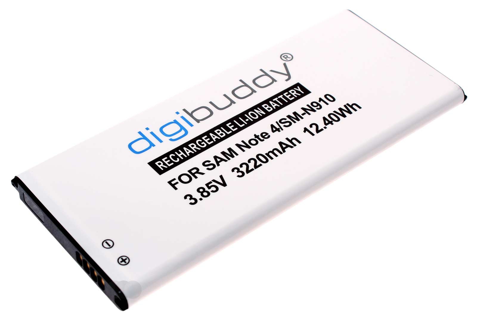 Alternativer Lithium-Ionen Akku für Samsung Galaxy Note 4  Handy, Smartphone, Mobiltelefon, mit 3,85 Volt und 3220mAh Kapazität, ersetzt den original Akku EB-BN910BBC