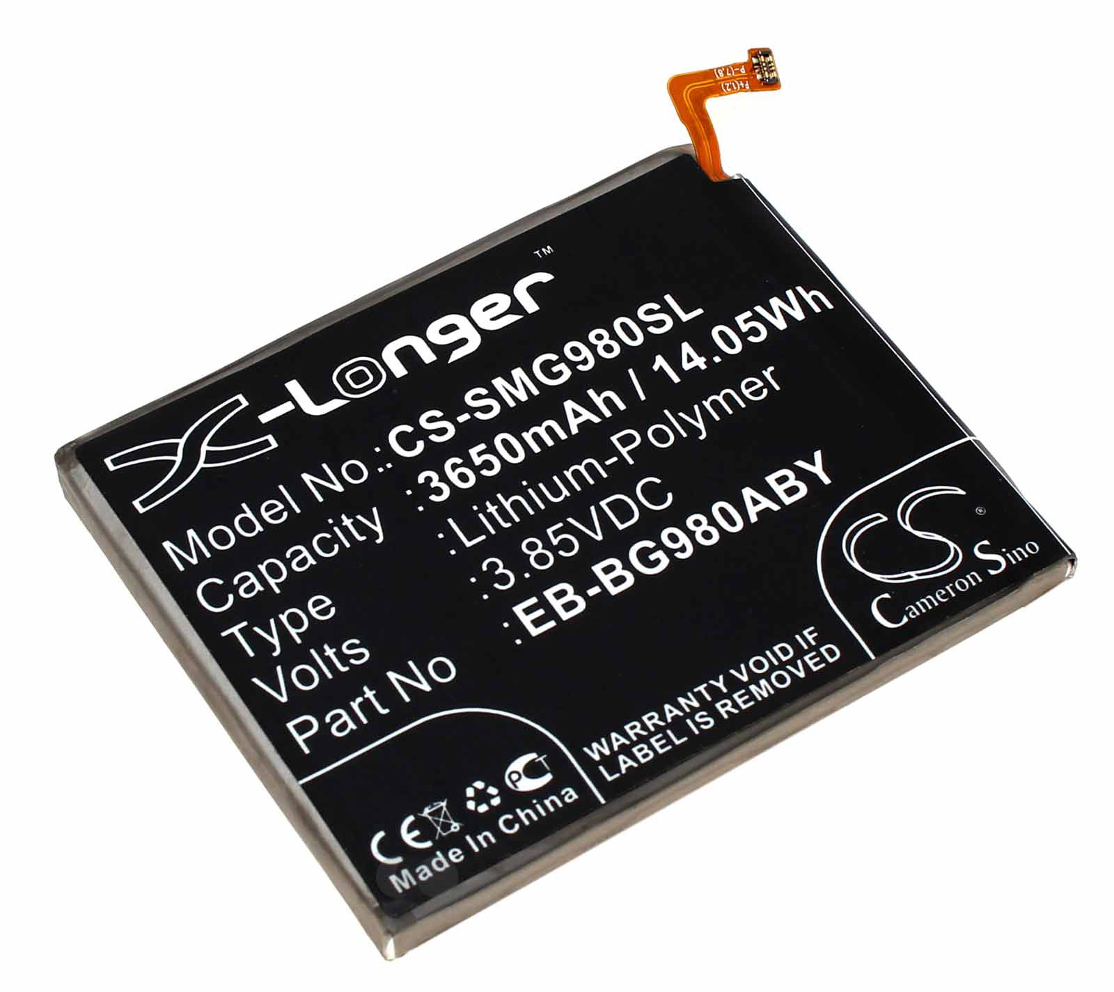 Akku für Samsung Galaxy S20 SM-G980F SM-G981, ersetzt EB-BG980ABY, GH82-22122A, 3,85V, 3650mAh