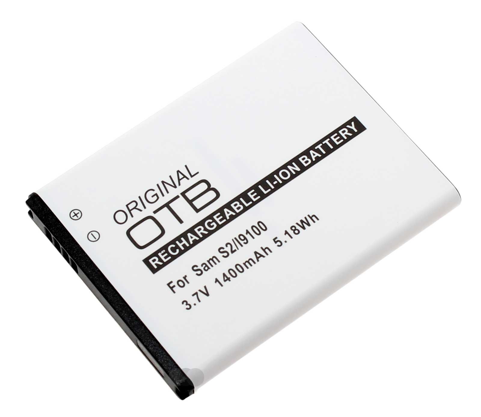 Alternativer Akku passend für Samsung Galaxy S II (S2) (I9100) mit 1400mAh und 3,7 Volt (Li-Ion), ersetzt EB-F1A2GBU
