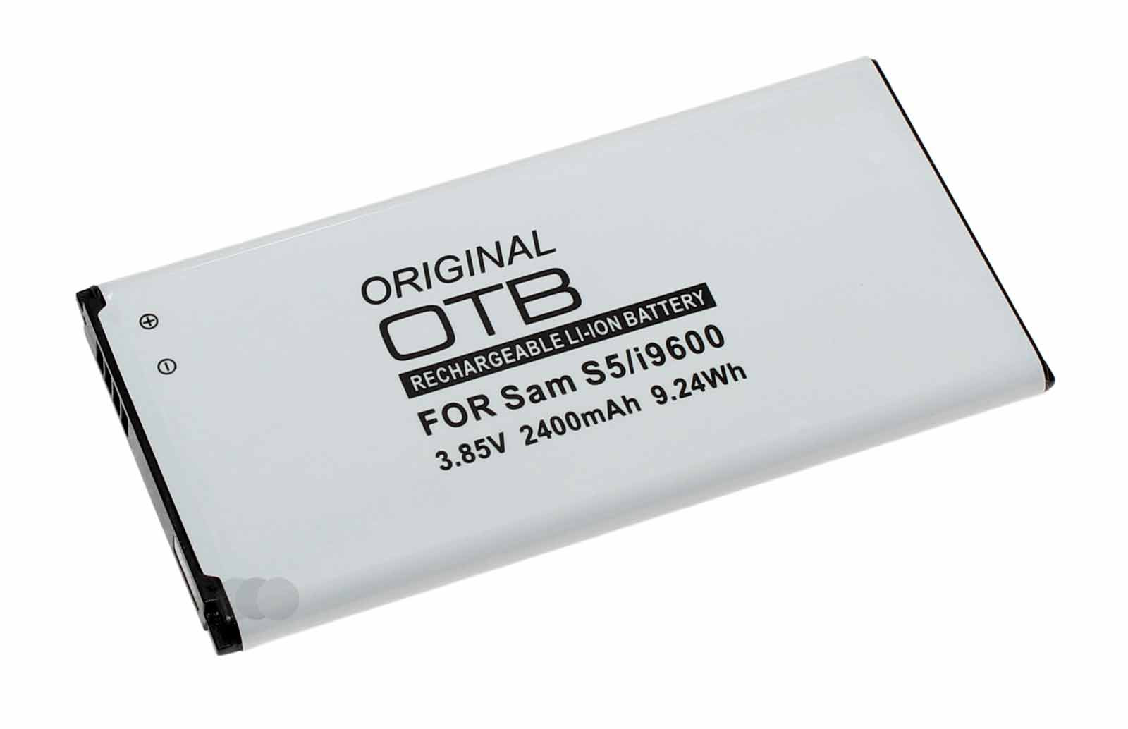 Akku für Samsung Galaxy S5 GT-i9600, SM-G900, SM-G903F, ersetzt EB-BG900BBE, 3,85V, 2400mAh
