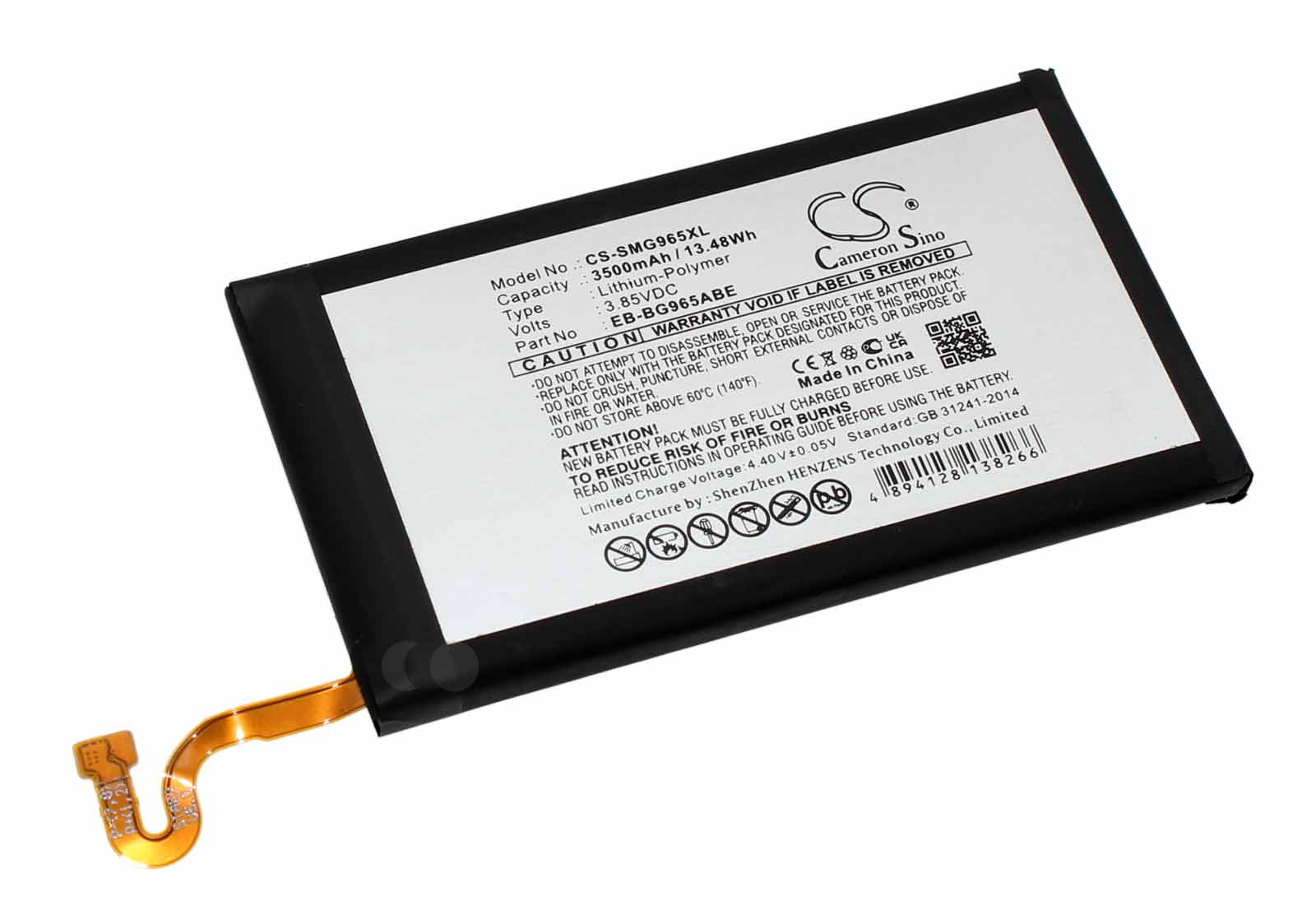 Akku für Samsung Galaxy S9 Plus SM-G965, ersetzt EB-BG965ABE u.a., 3,85V, 3500mAh