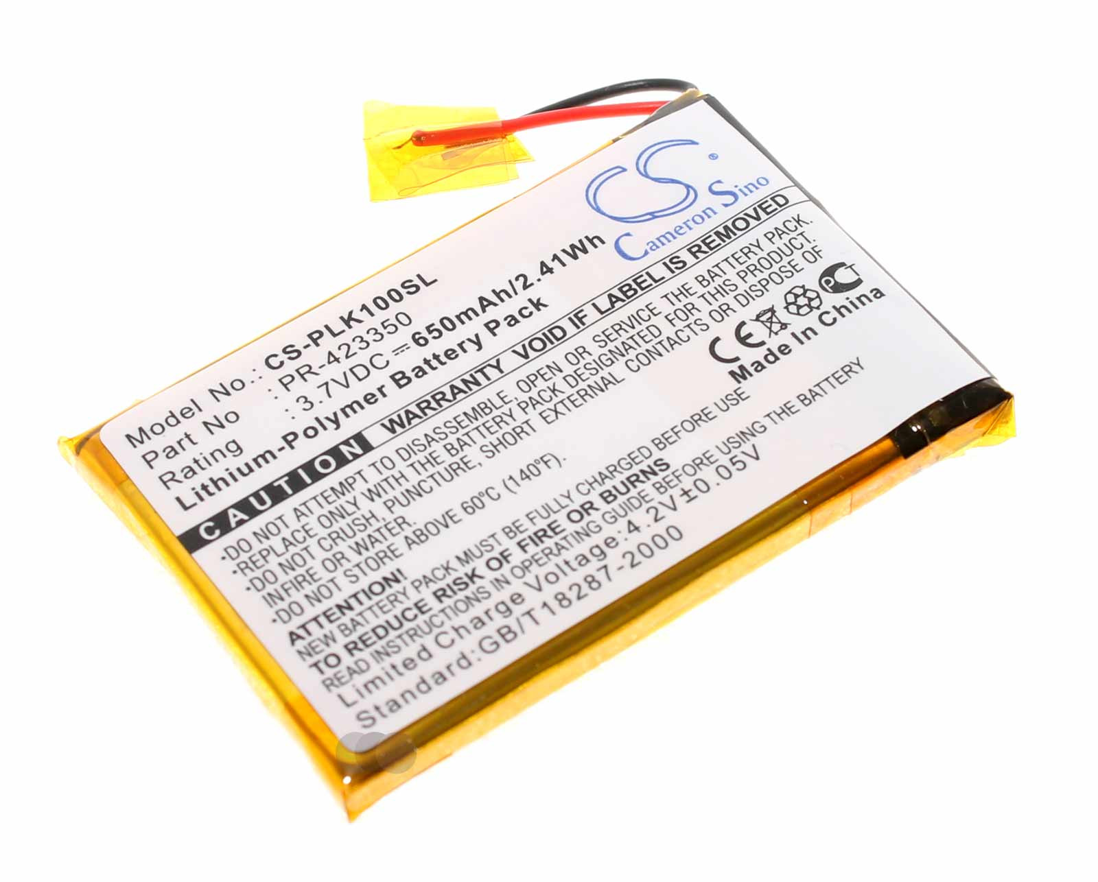 Alternativer Akku für Sony MDR-DS6500, MDR-XB950BT, MDR-XB950B1, MDR-XB650BT, MDR-XB650BT, ersetzt LIS1427HEPCC u.a., 3,7V, 650mAh