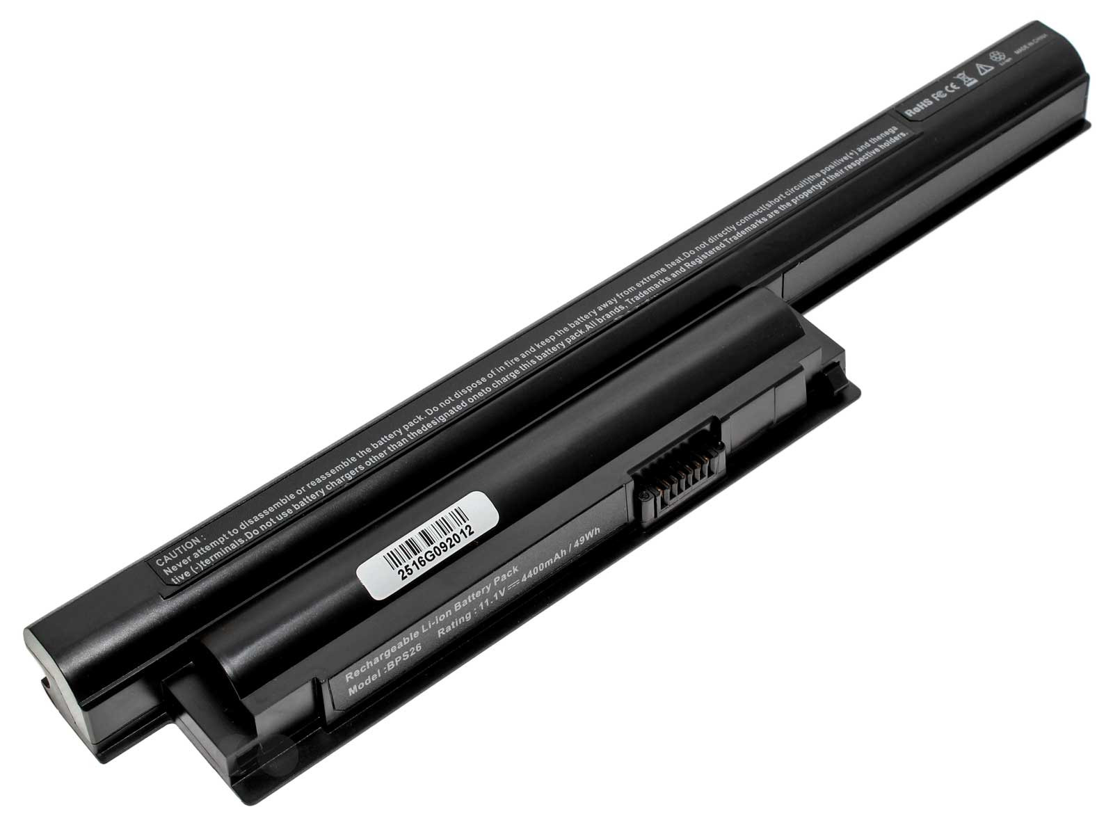 Akku für Sony Vaio CA, EG, VPCCA, VPCEH Serie u.a., ersetzt VGP-BPL26, VGP-BPS26 mit 10,8V, bzw. 11,1V und 4400mAh