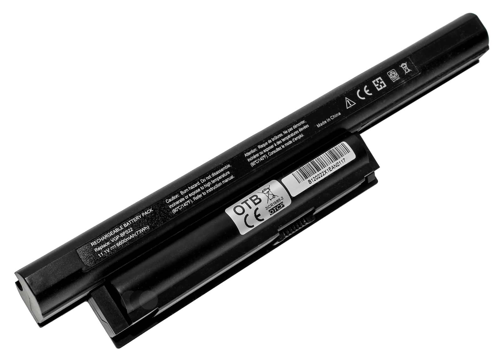 Akku für Sony Vaio PCG-71311M VPCEB1JFX VPCEF20 u.a., wie VGP-BPS22 u.a. mit 11,1V und 6600mAh