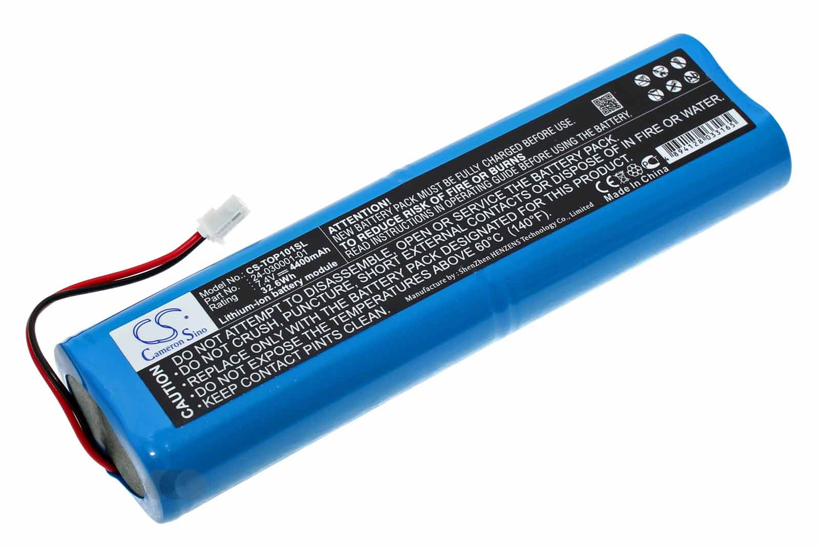Akku für Topcon Hiper Pro, Lite Plus, L1, Ga, Gb GPS Empfänger, ersetzt 24-030001-01, 7,4V, 4400mAh