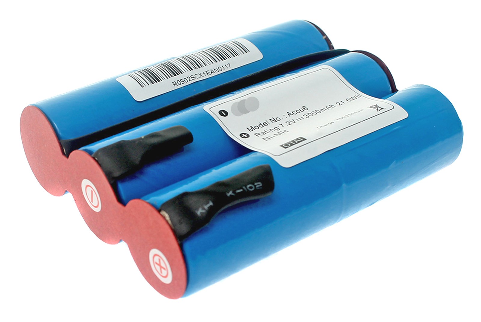 Werkzeug-Akku NiMH für elektrische Gardena Gartengeräte mit 7,2 Volt und 3000mAh Kapazität, Ersetzt den Original-Akku 2510-00.631.00