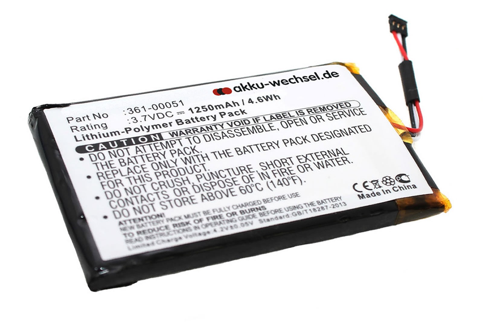 Akku passend für Garmin nüvi 154 LMT - ersetzt den Original Akku 361-00051-01