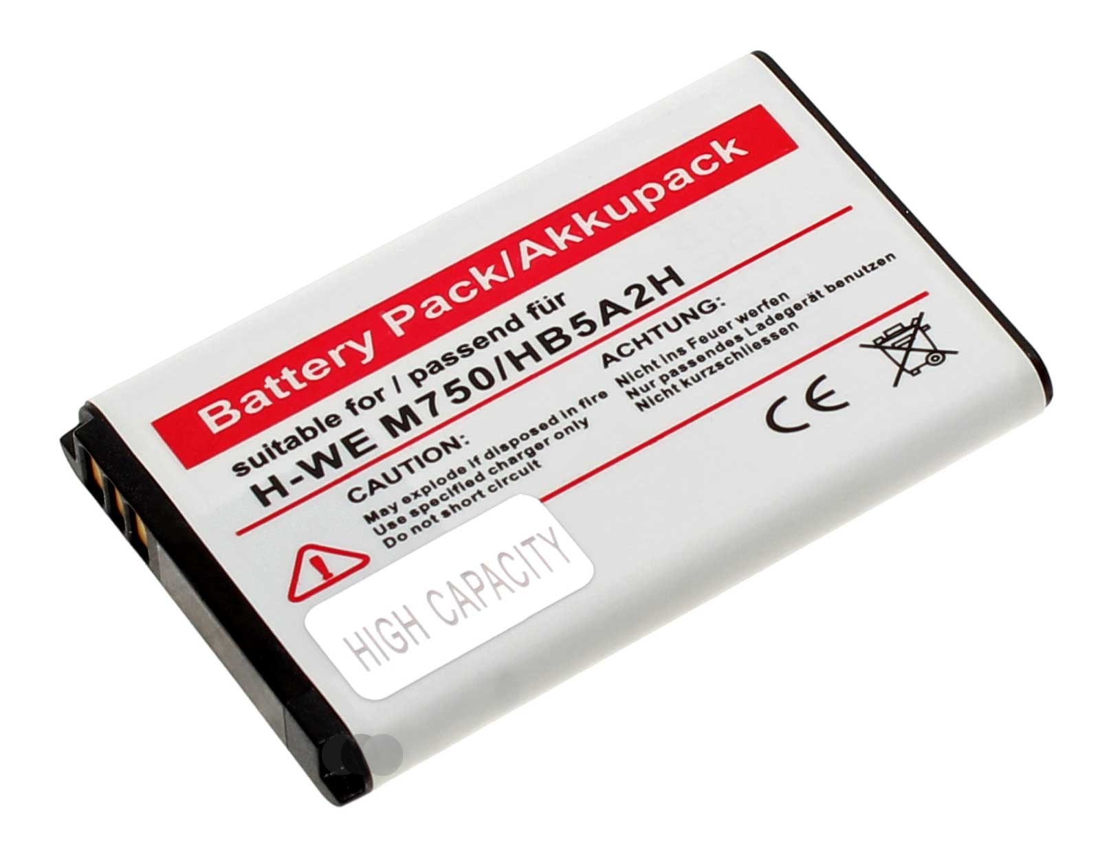 Akku für Huawei U8500 BTR7519 M750 U7519 T-Mobile Tap U7510 C8000 M228 mit 700mAh, ersetzt HB5A2H