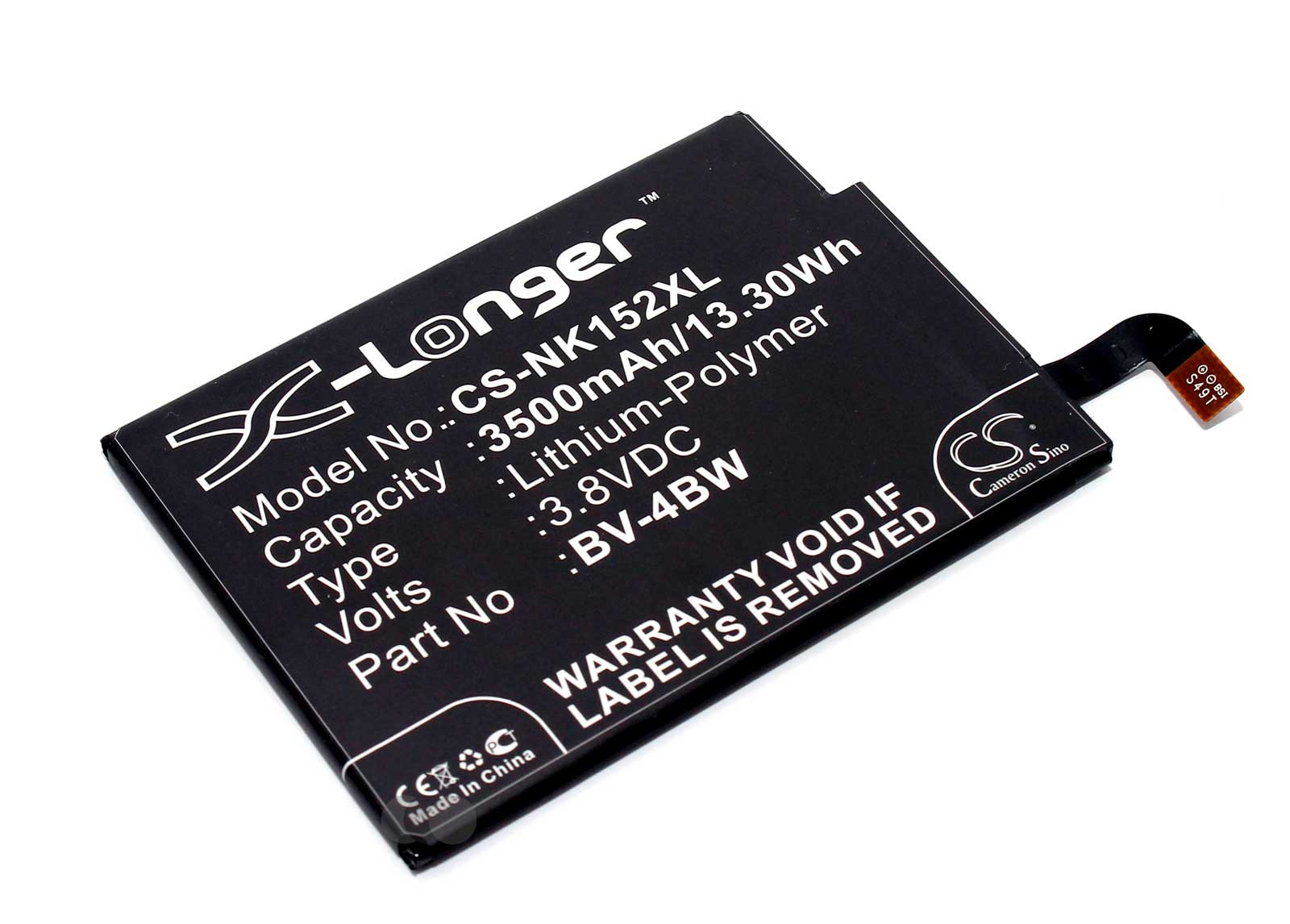 3,8 Volt Akku für Nokia Lumia 1520 / BV-4BW mit 3500mAh Kapazität