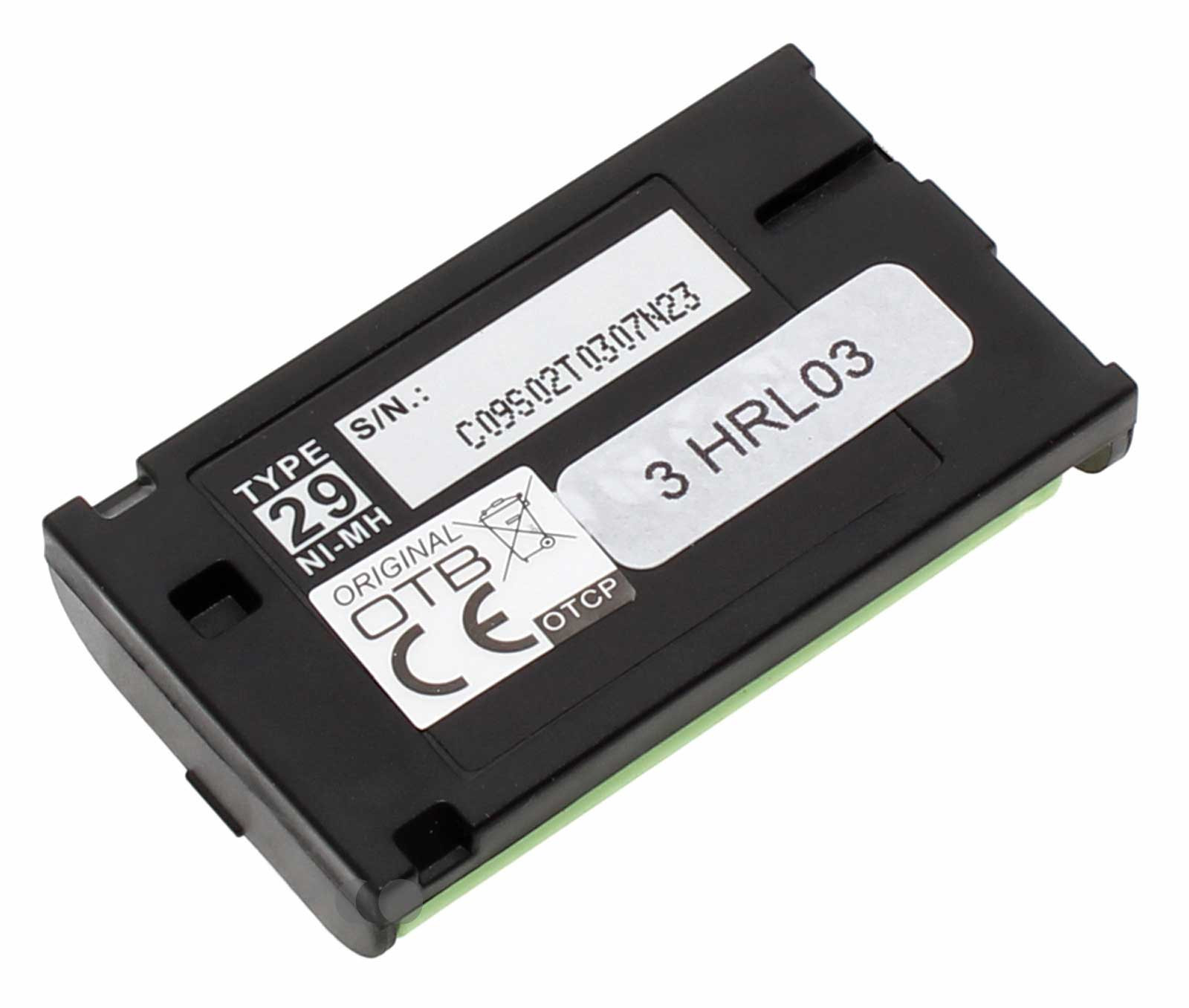 3,6V Akku für Panasonic Telefon ersetzt HHR-P104, Ni-Mh, 850mAh 