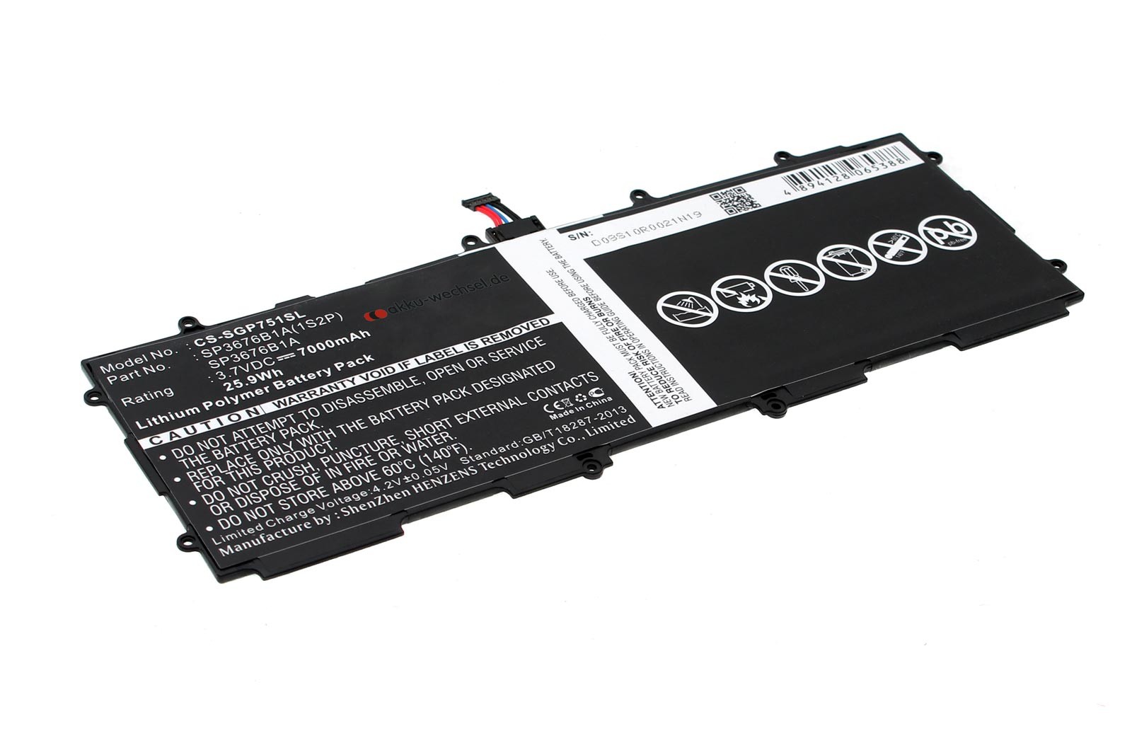 Akku passend für Samsung Galaxy Tab GT-P7500 / GT-P7100 / 10.1