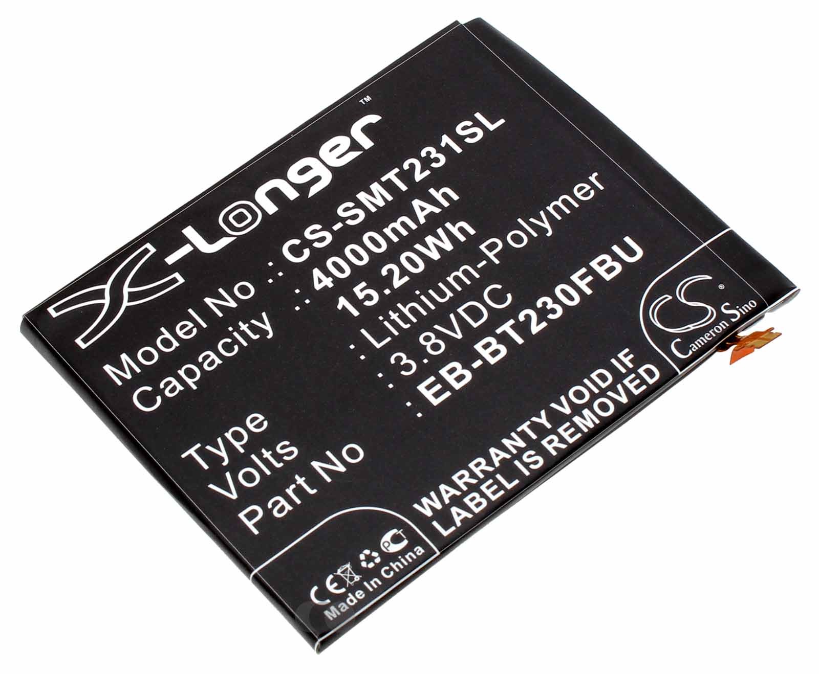 3,8V Akku für Samsung Galaxy Tab 4 7.0 SM-T230 SM-T231 SM-T235, 4000mAh, ersetzt EB-BT230FBE EB-BT230FBU